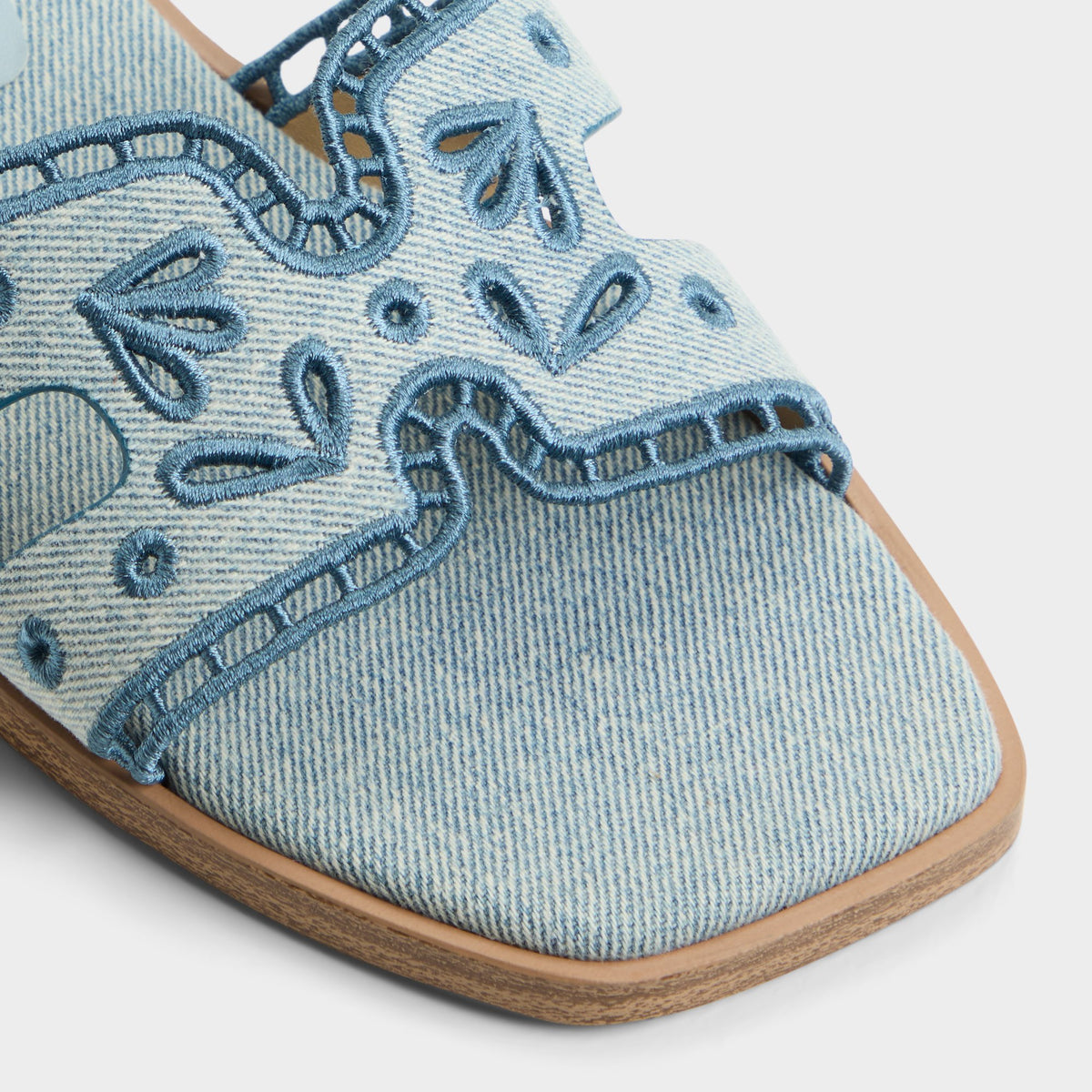 Close-up of the Denim Itsandal