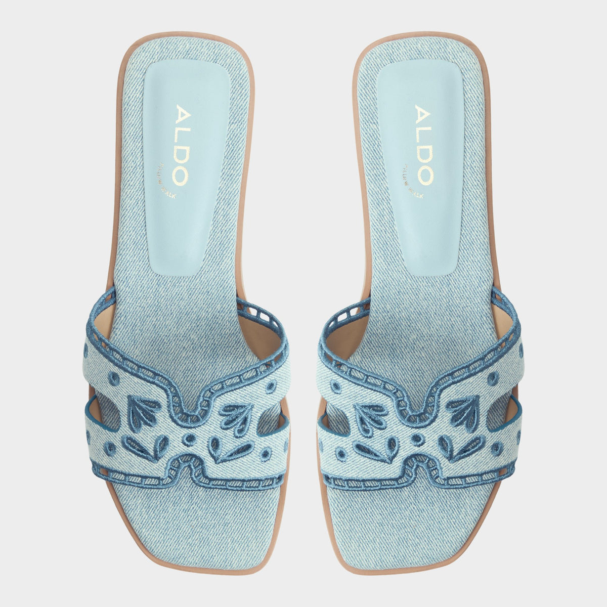 Top-down view of the Denim Itsandal
