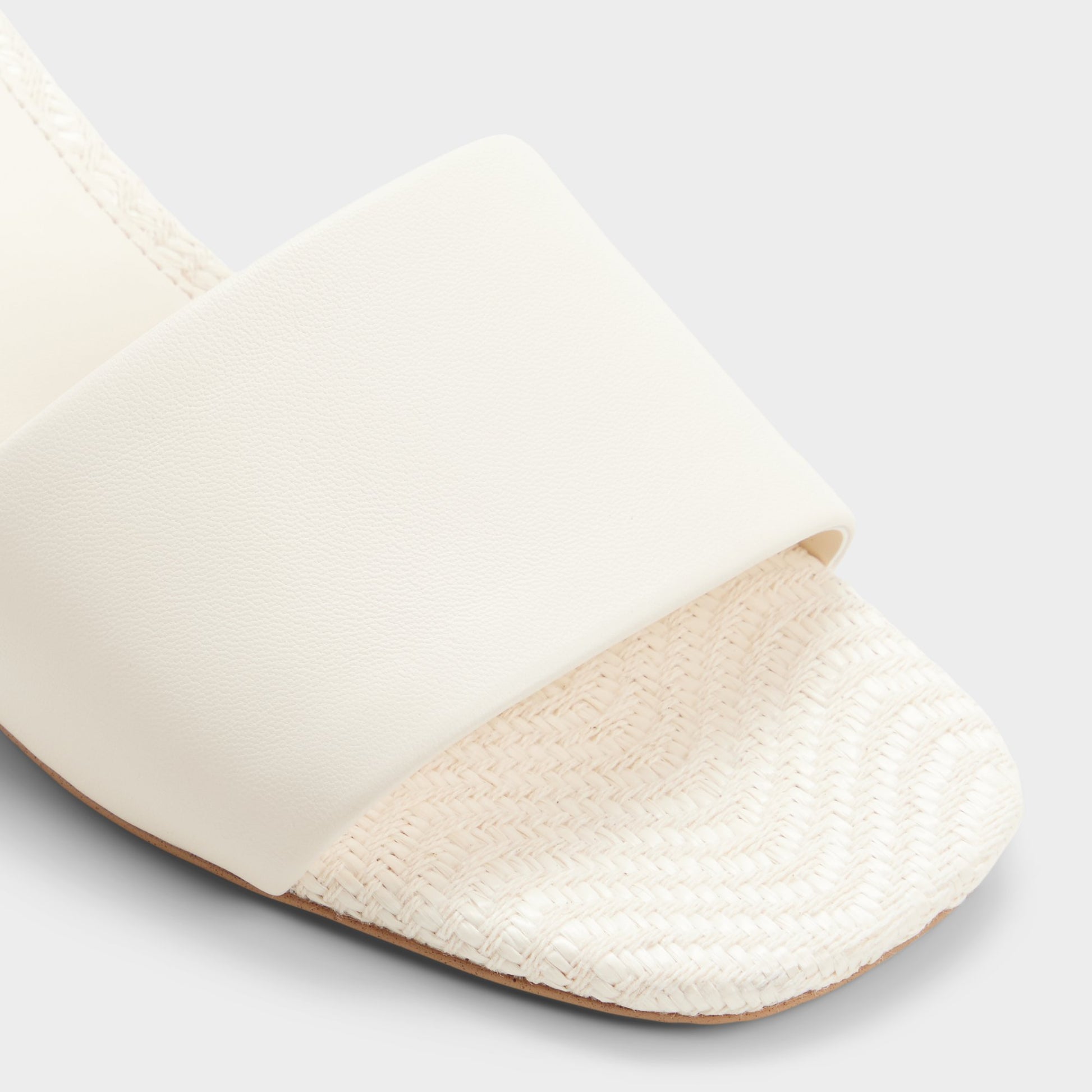 Close-up of the Other white Claudina Heeled mule