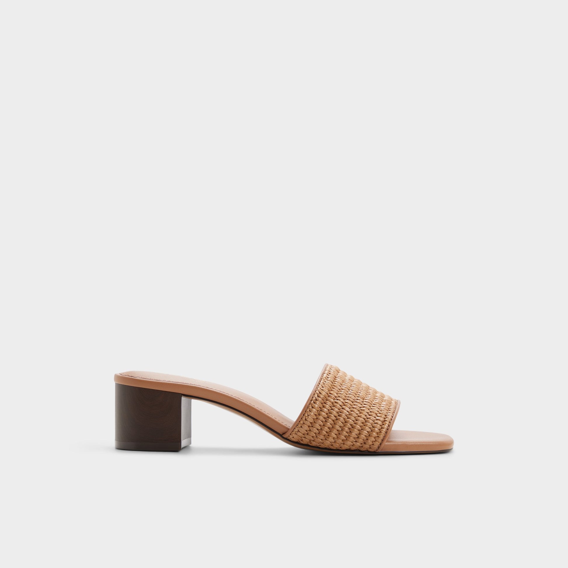 Main View of Brown Claudina Heeled mule for Womens