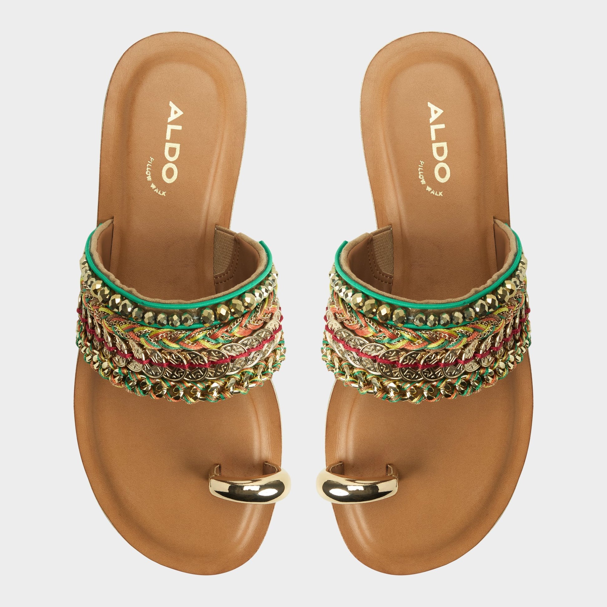 Top-down view of the Multicolor Beachwalk Slide sandal