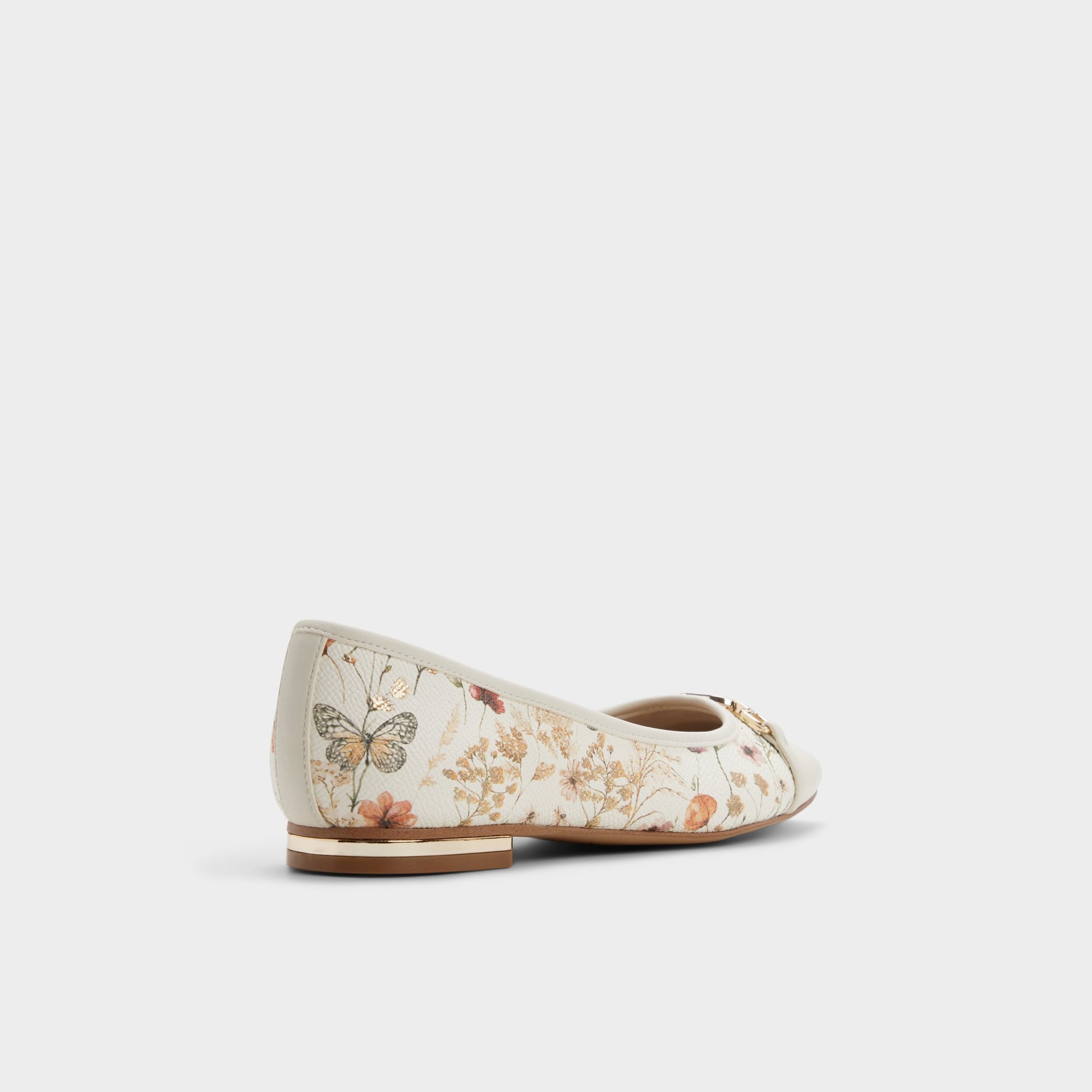 Angle de trois quarts de l'arrière de Blanc combo Krishelle Ballerine