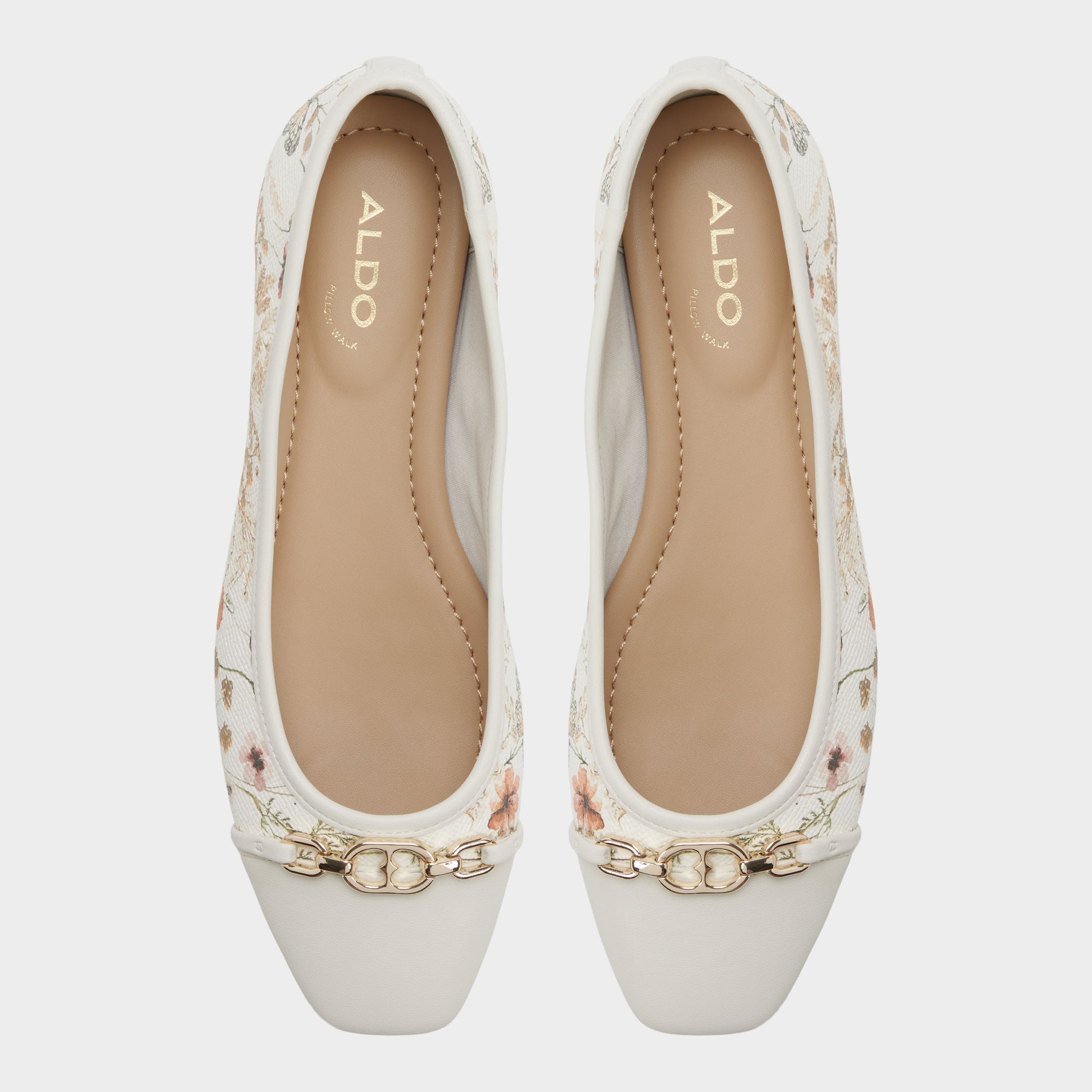 Vue de dessus de la Blanc combo Krishelle Ballerine