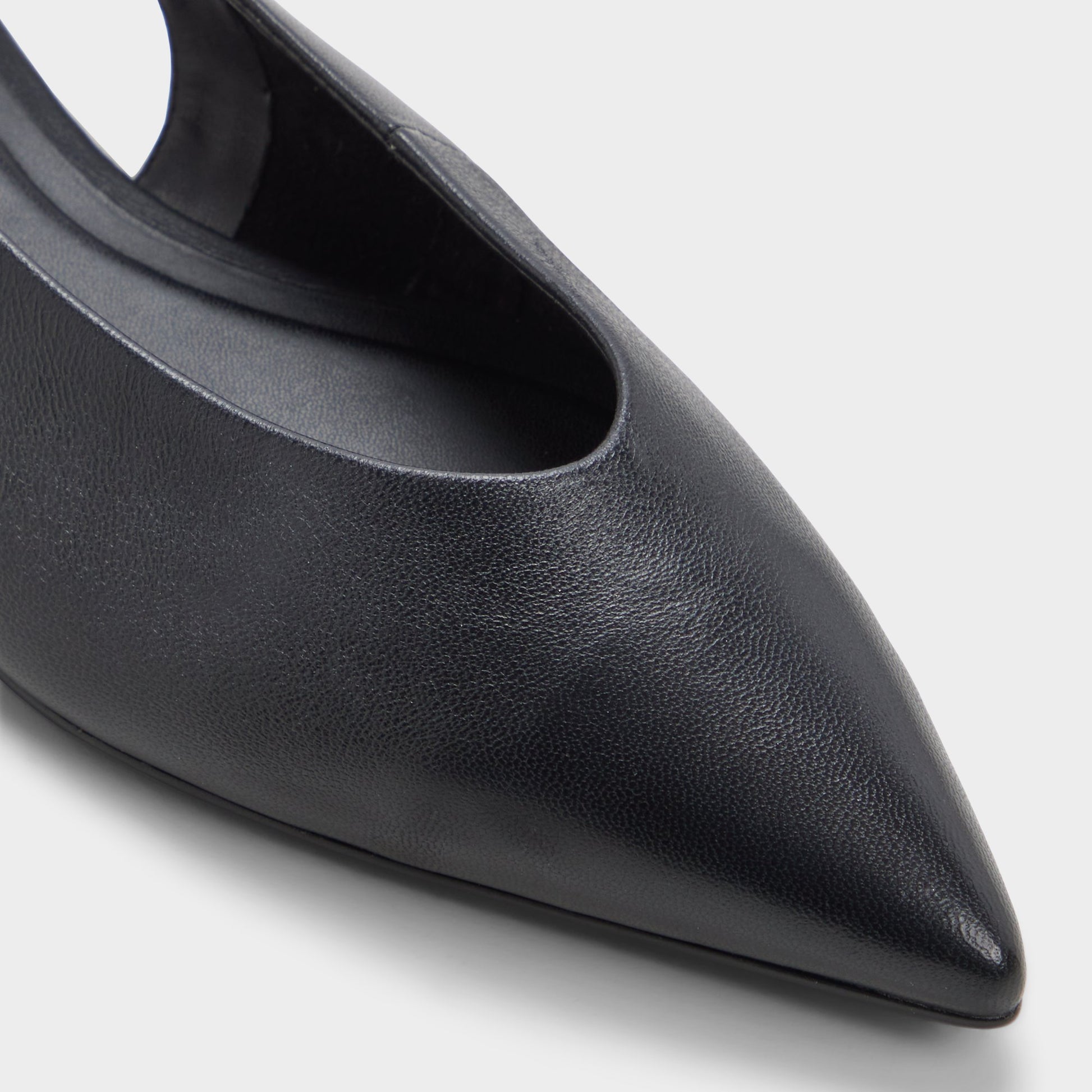 Close-up of the Black Deniven Slingback ballerina