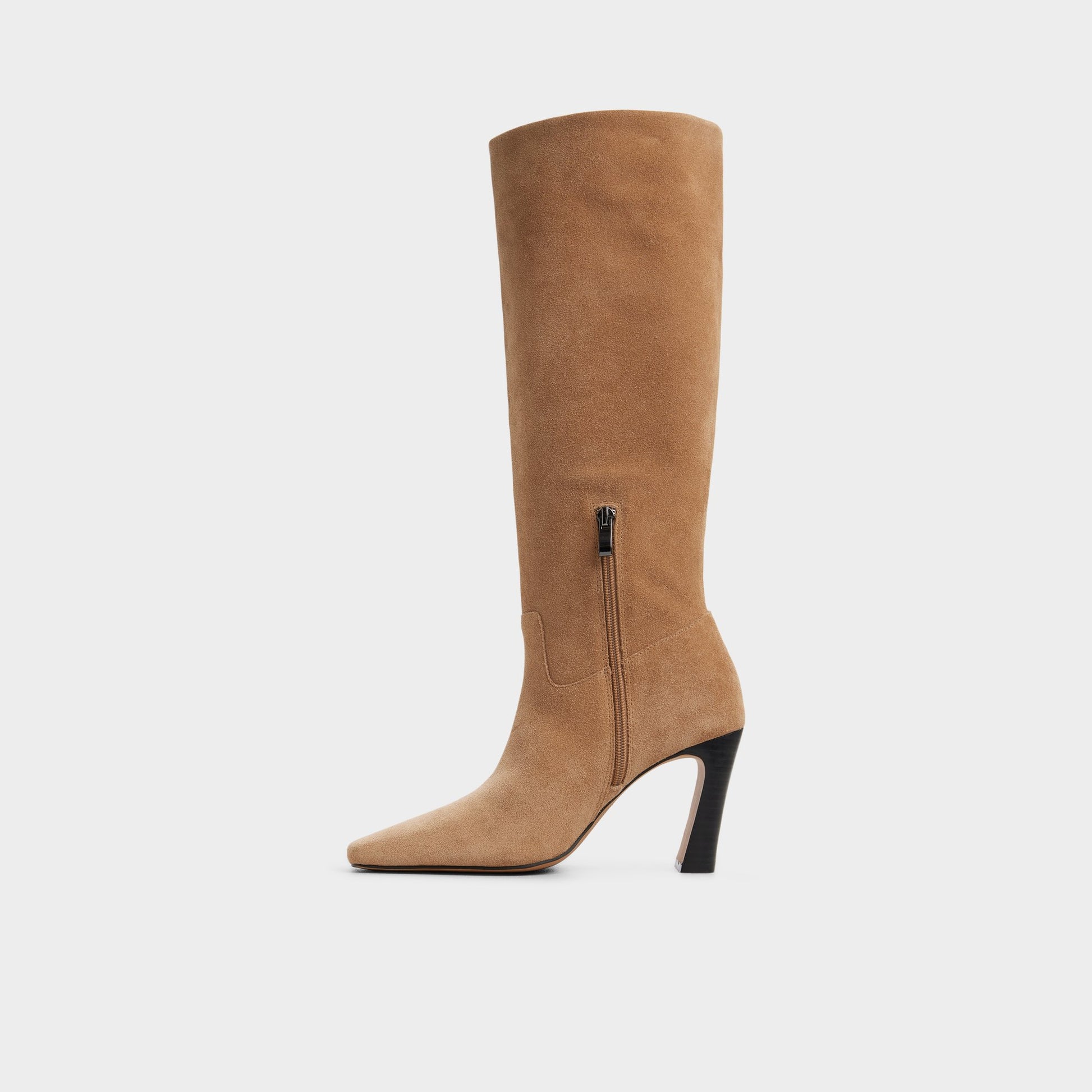 Side view of Tan Vivienna Knee-high boot