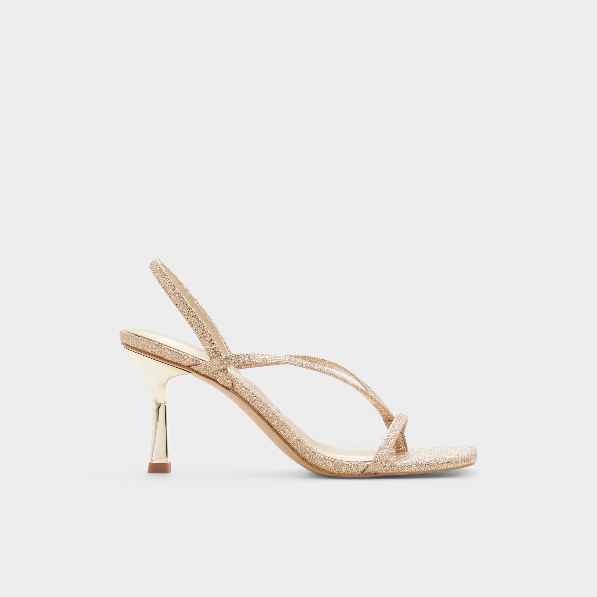 Main View of Gold Riva Slingback heeled sandal for Womens