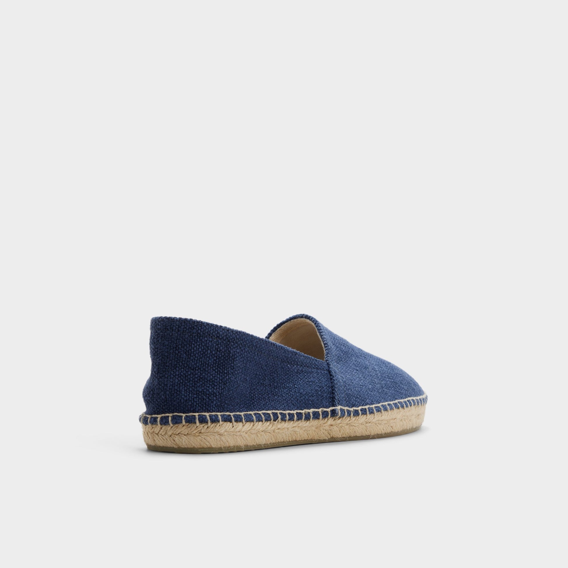 Three-quarter angle of Navy Toscano Espadrille's back side
