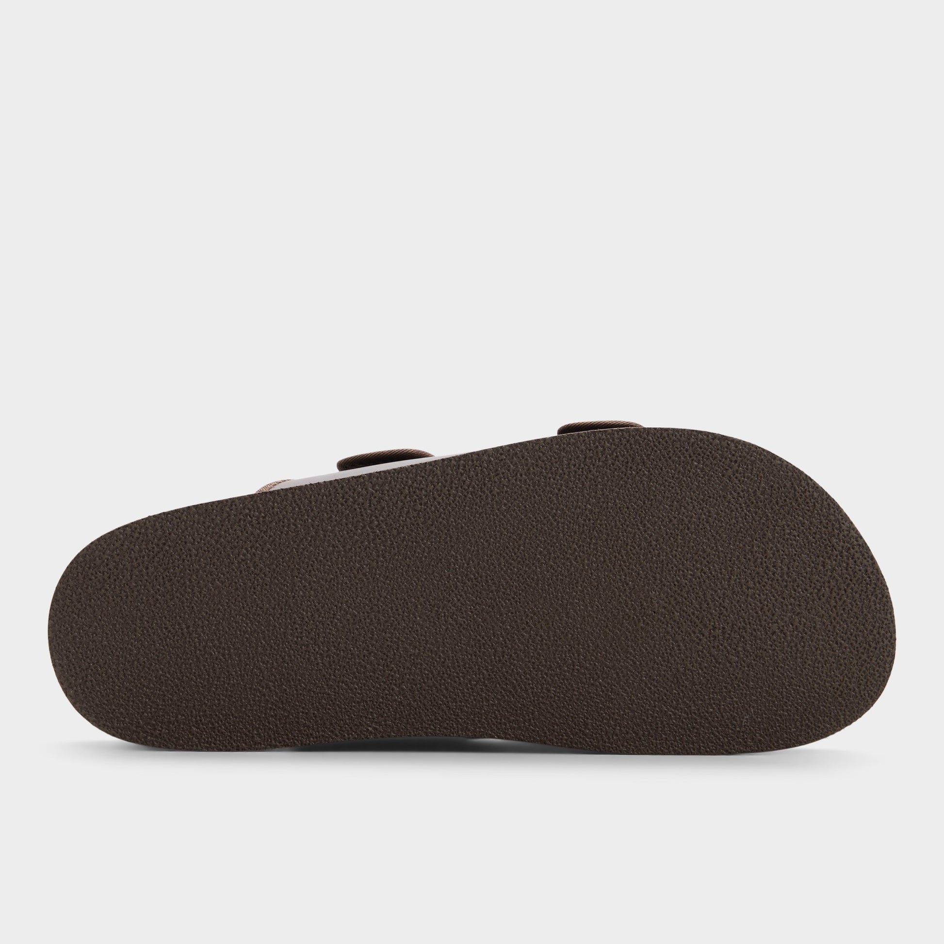 View of Dark brown Sunnyside Slide sandal's sole