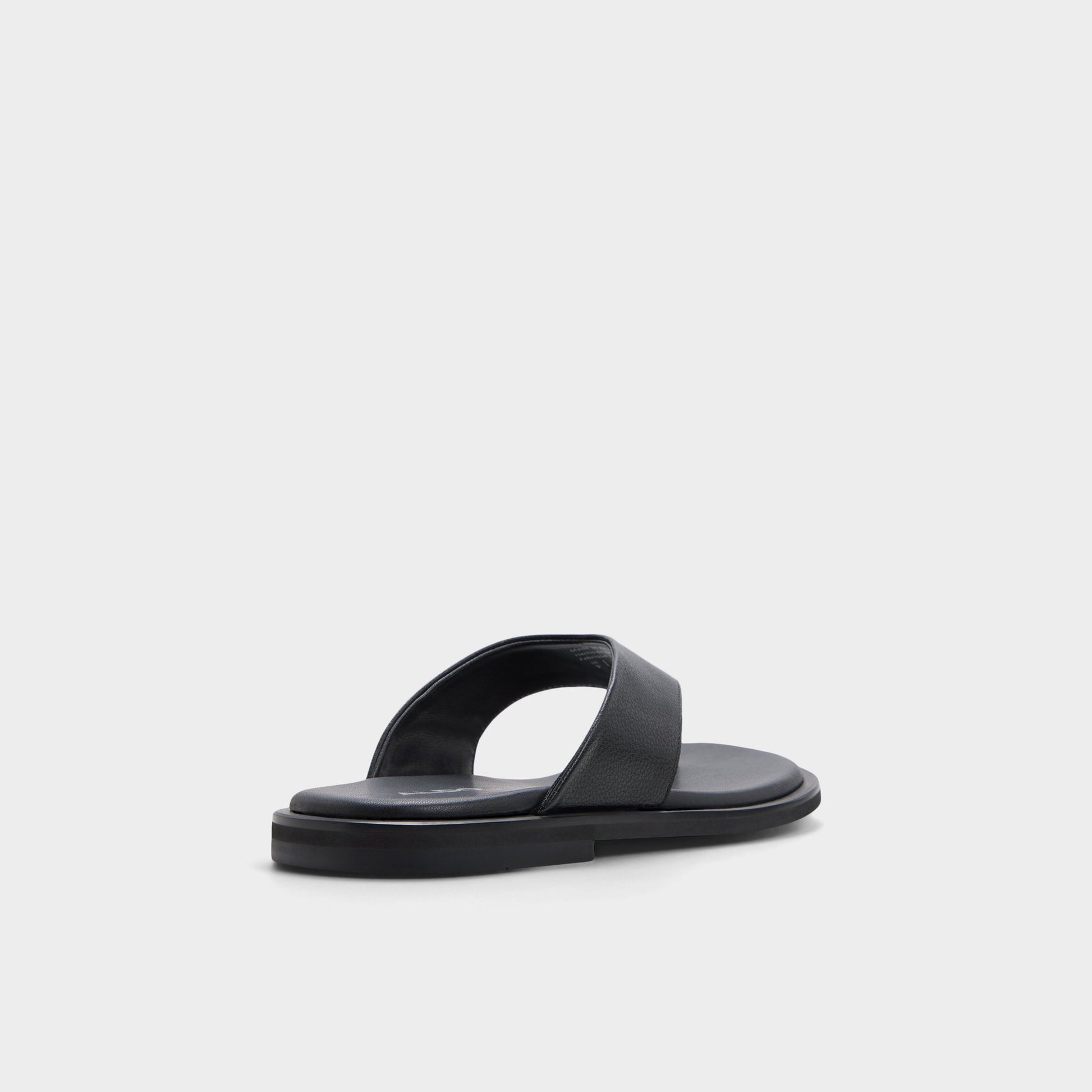 Three-quarter angle of Black Smolder Flip flop's back side