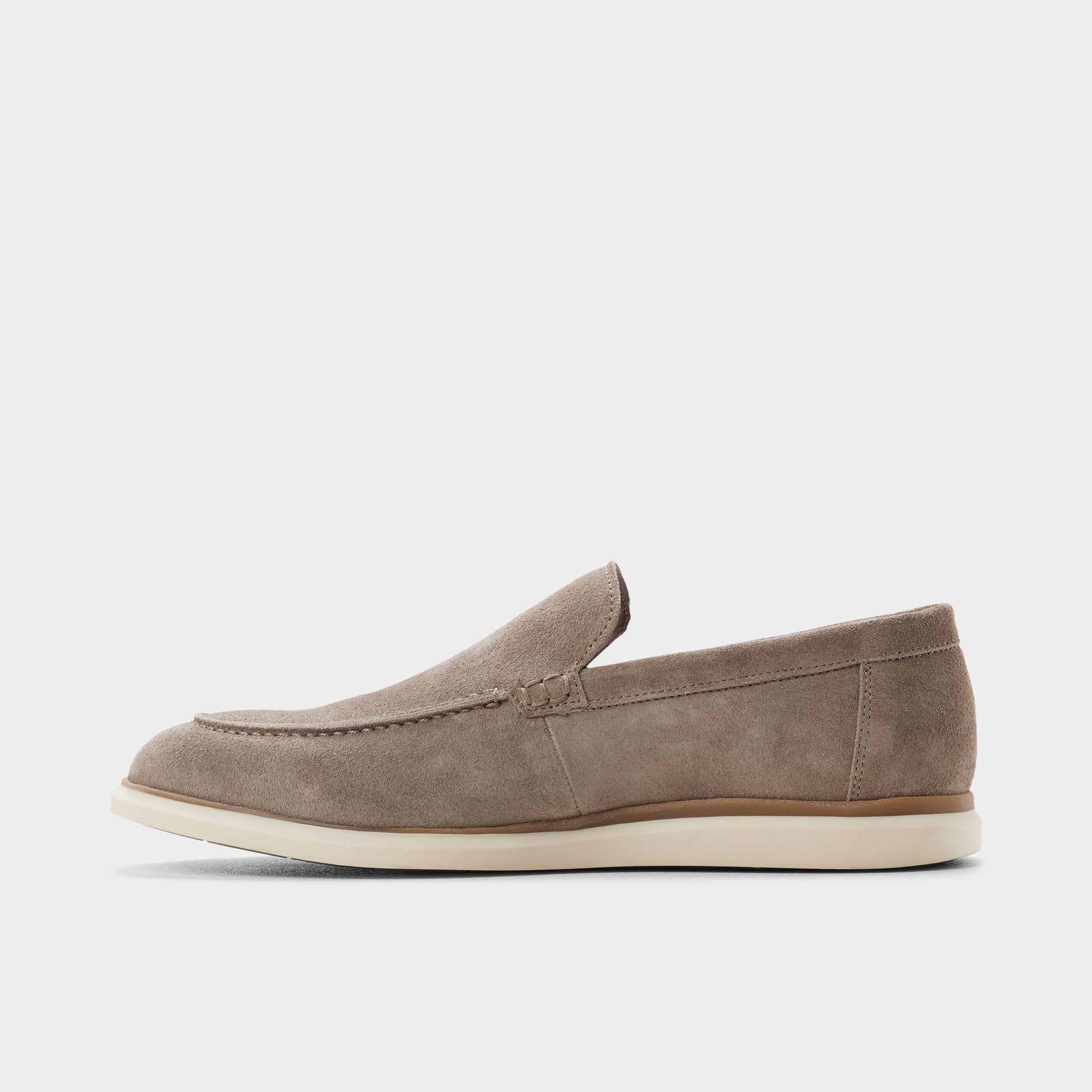 Side view of Taupe Stark Slip-on