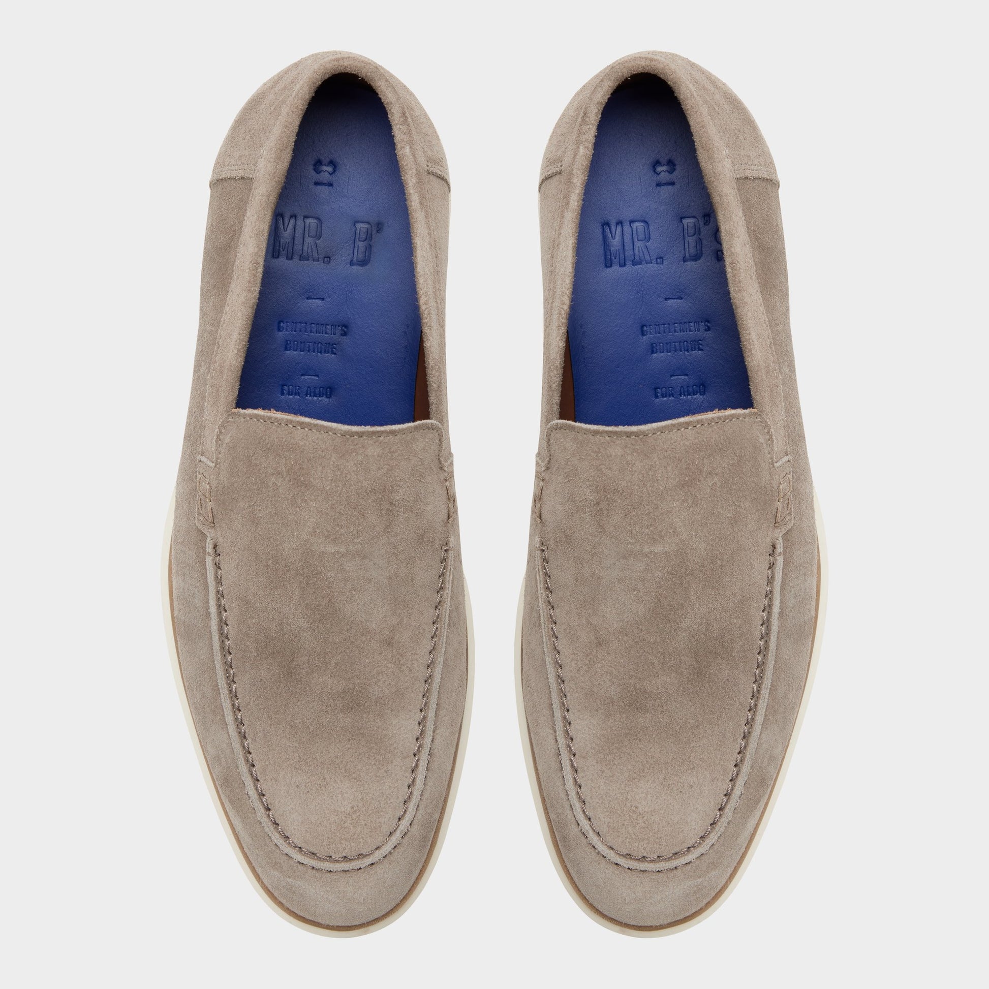Top-down view of the Taupe Stark Slip-on