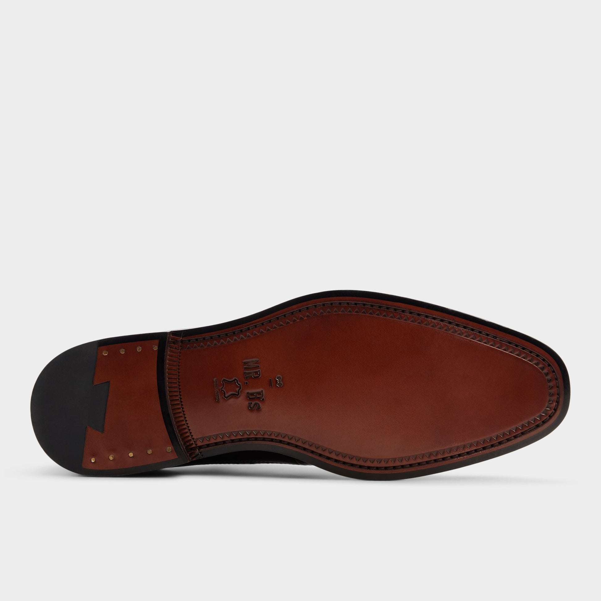 View of Dark brown Ricio Brogue lace-up shoe's sole