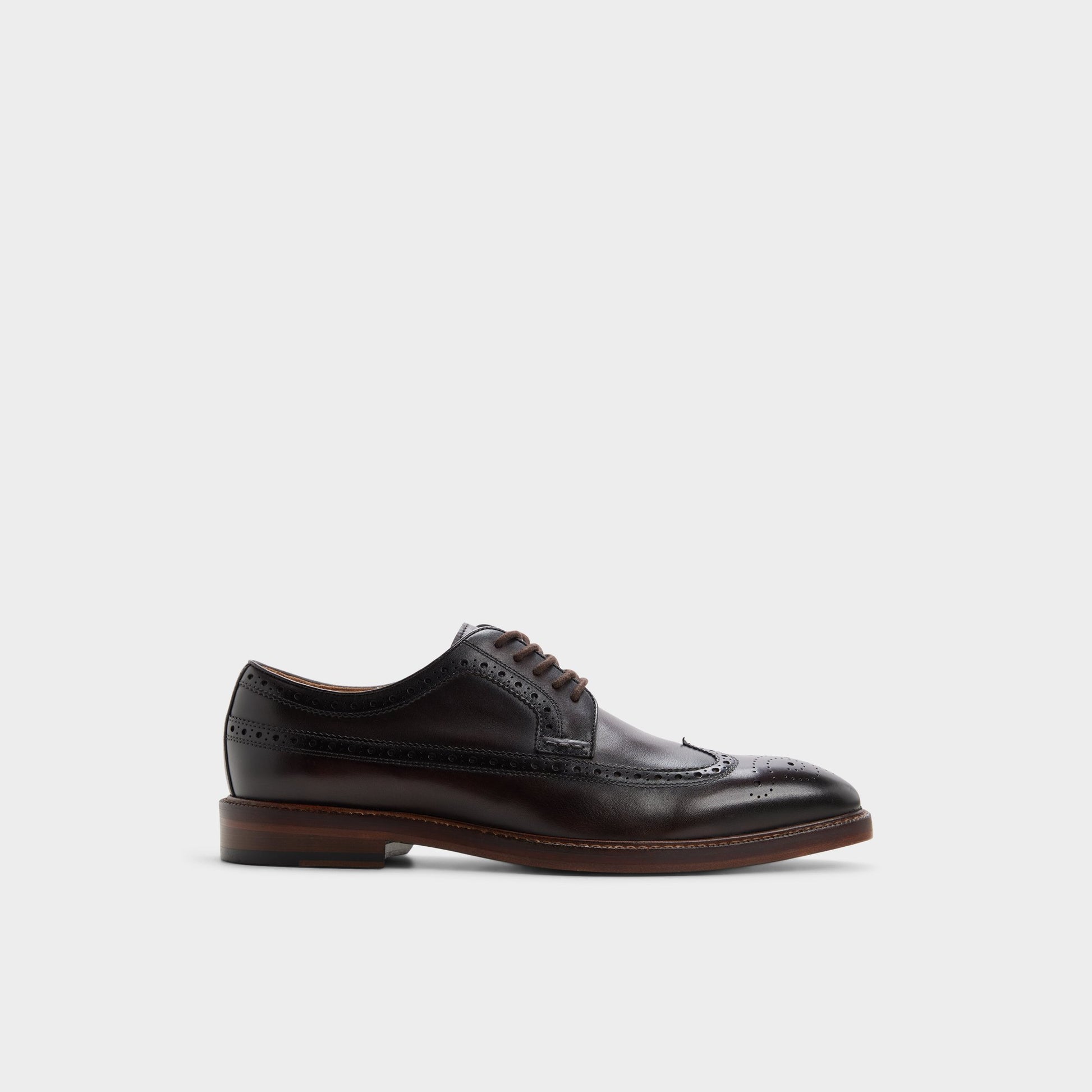 Main View of Dark brown Ricio Brogue lace-up shoe for Mens