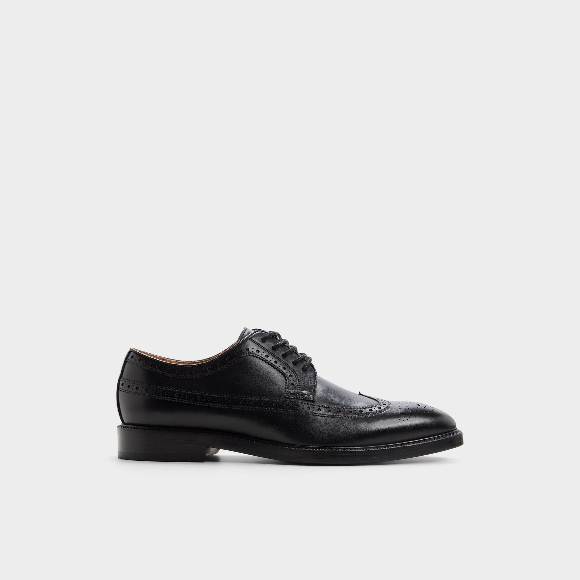 Main View of Black Ricio Brogue lace-up shoe for Mens