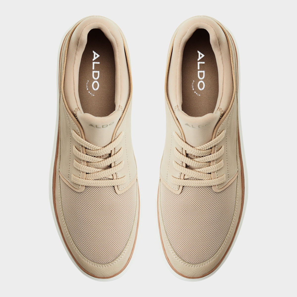 Top-down view of the Beige Kurtis Low top sneaker