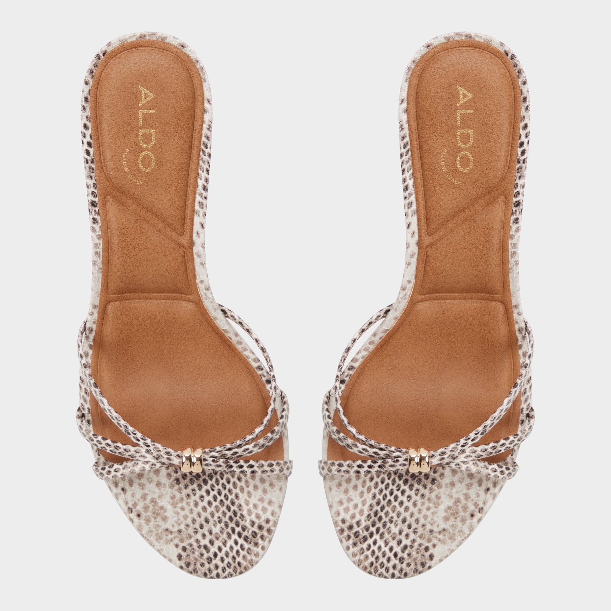 Top-down view of the Grey multi Madalyn Heeled mule