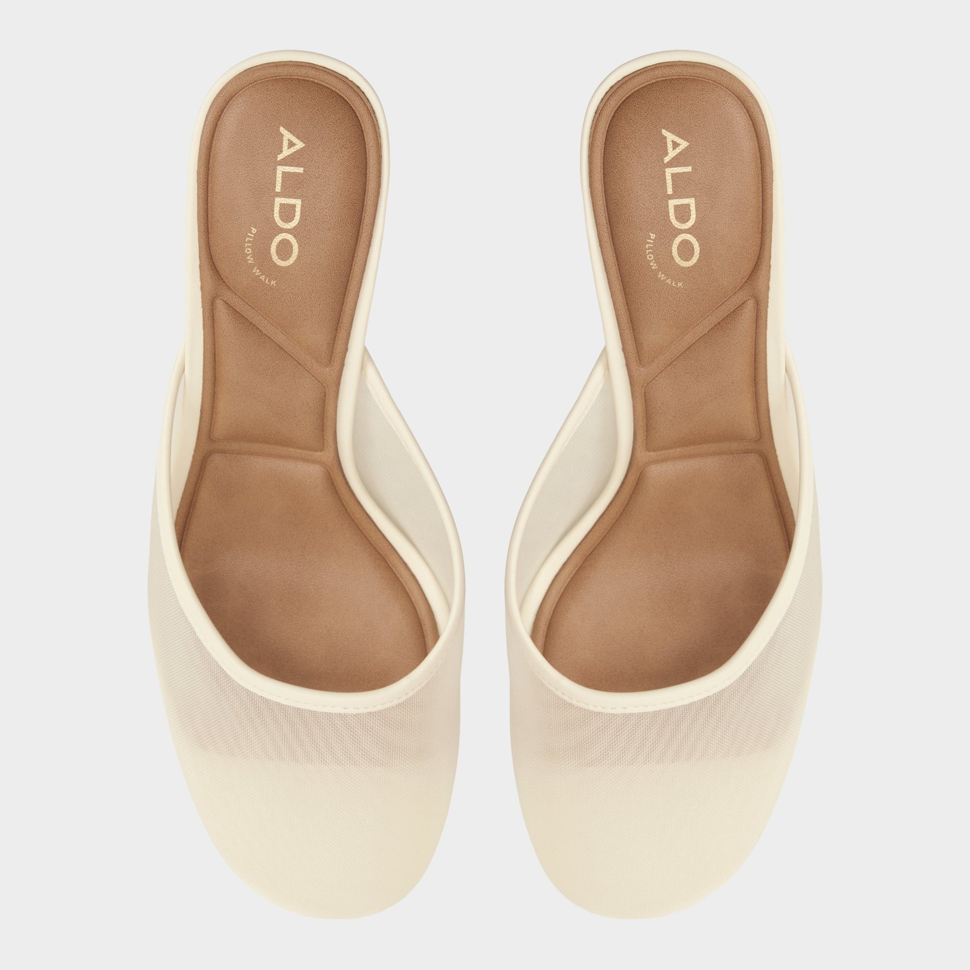 Top-down view of the Light yellow Cristelle Heeled mule
