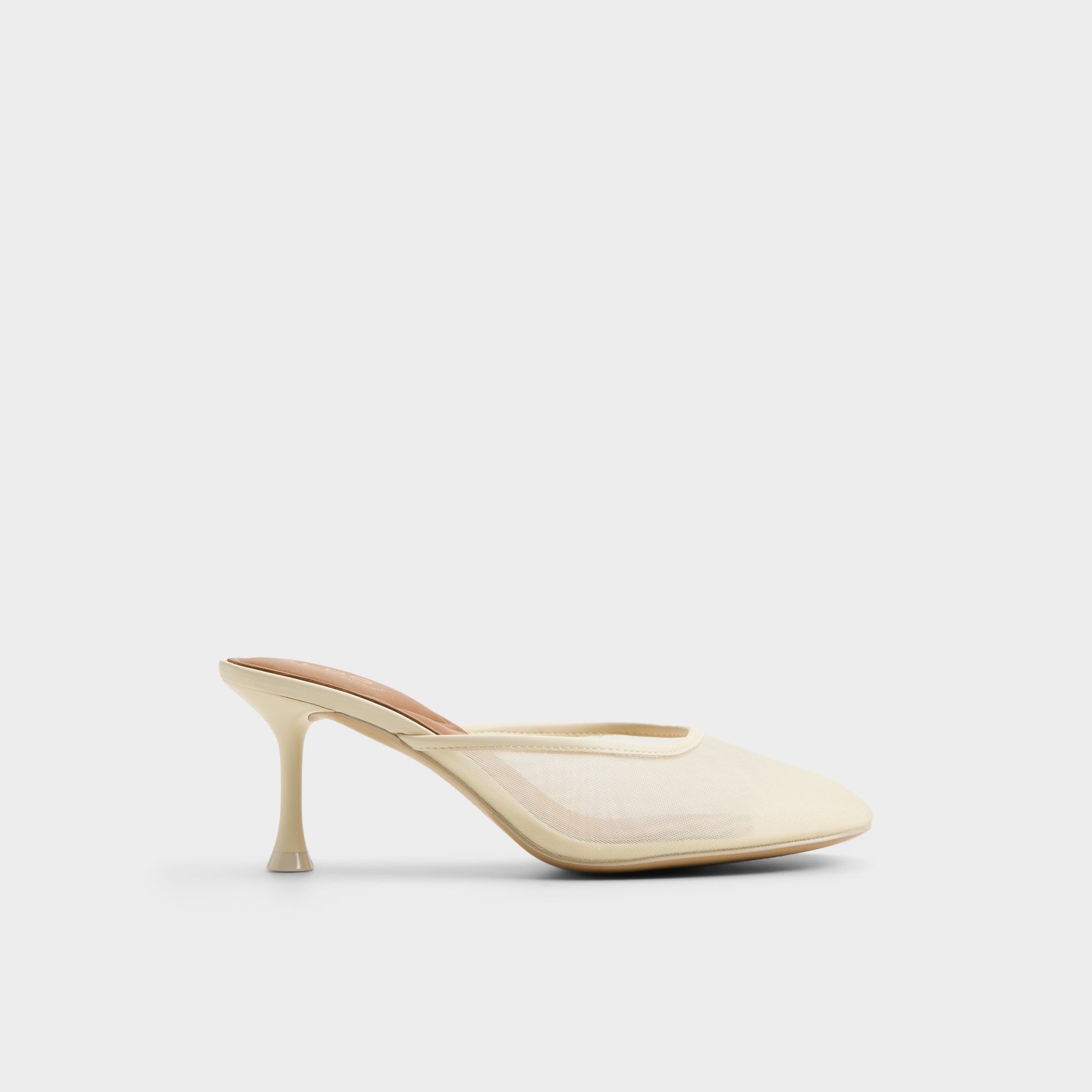 Main View of Light yellow Cristelle Heeled mule for Womens