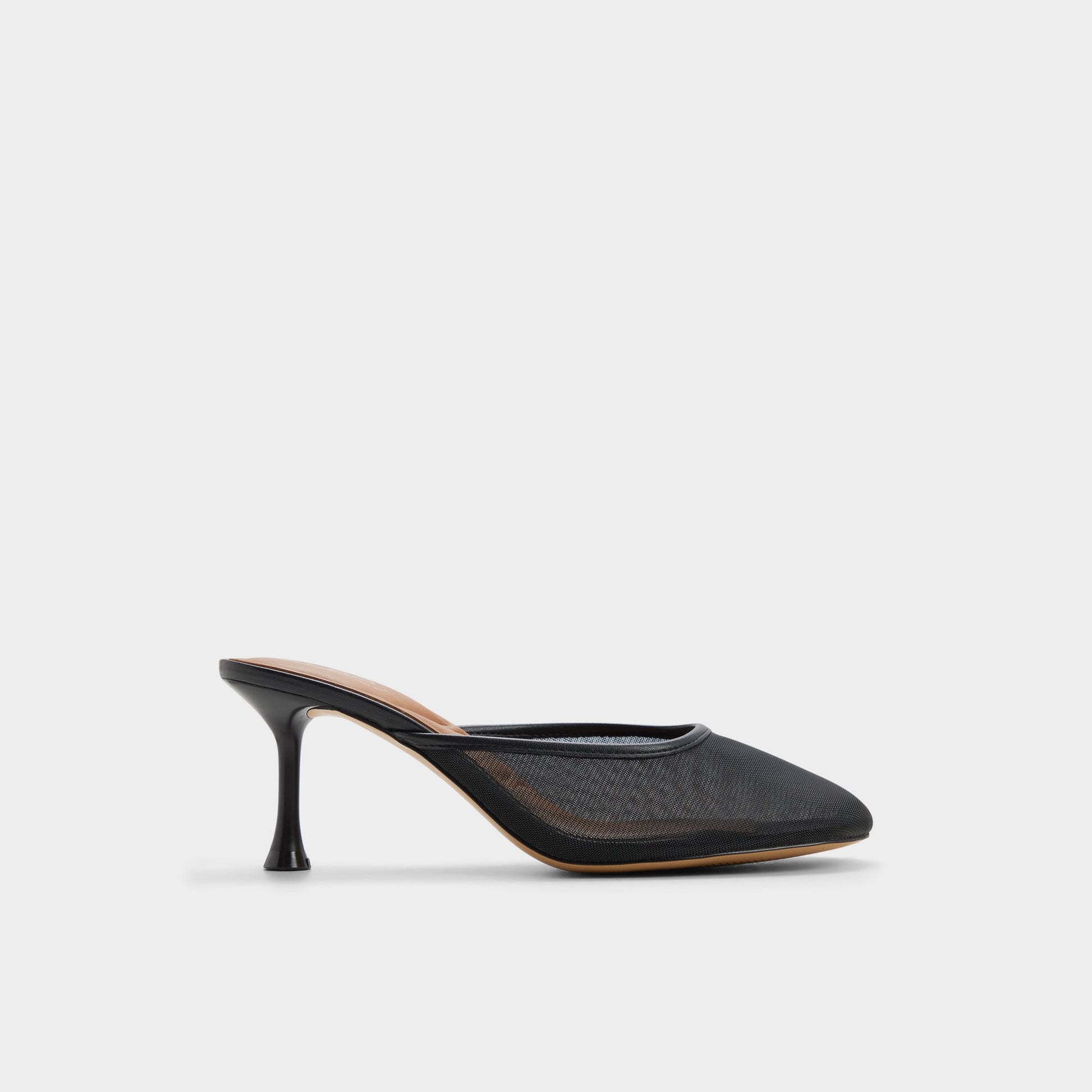 Main View of Black Cristelle Heeled mule for Womens