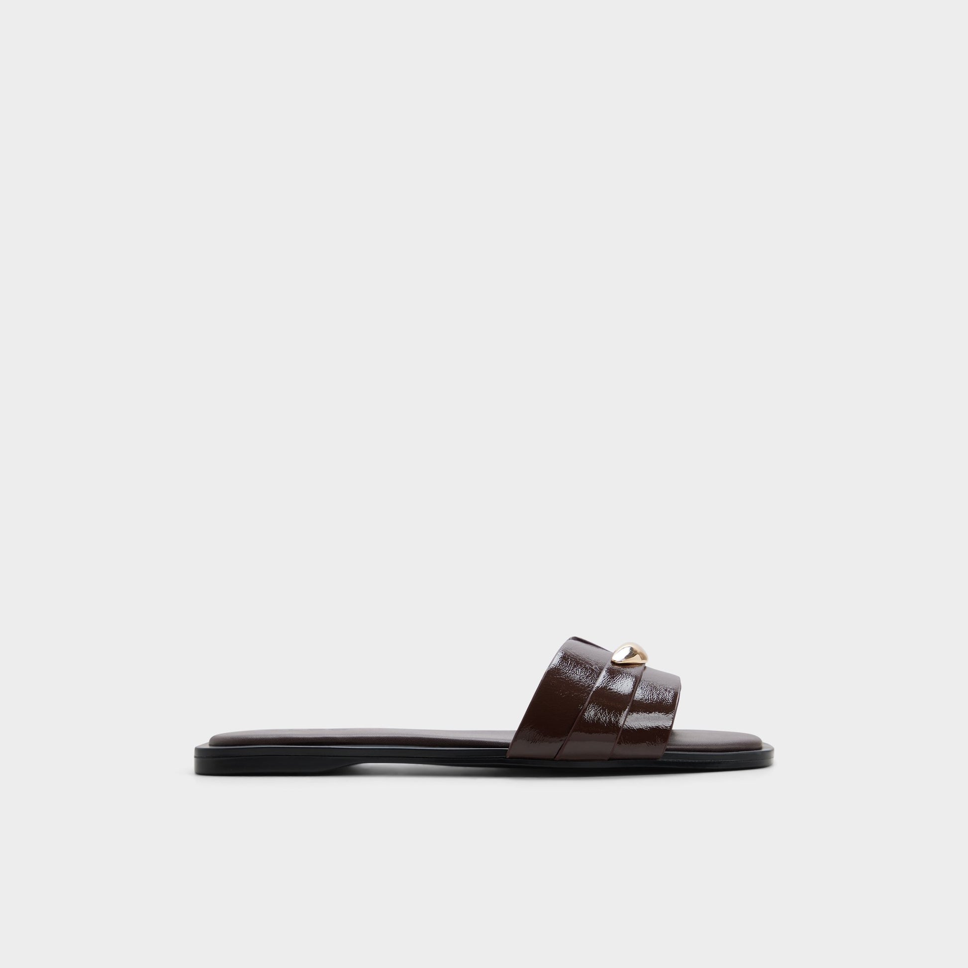 Main View of Dark brown Briela Slide sandal for Womens