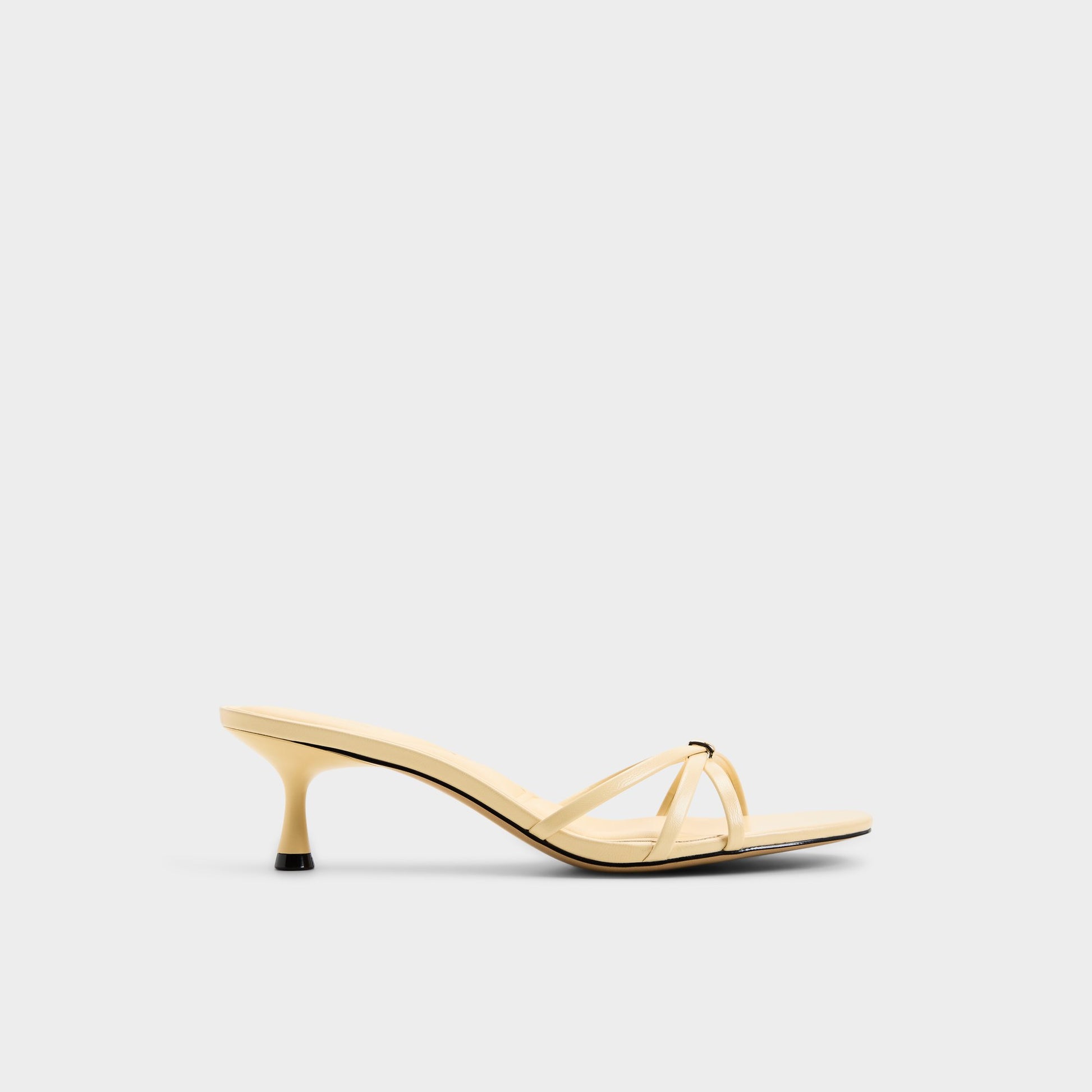 Main View of Light yellow Madalyn Heeled mule for Womens