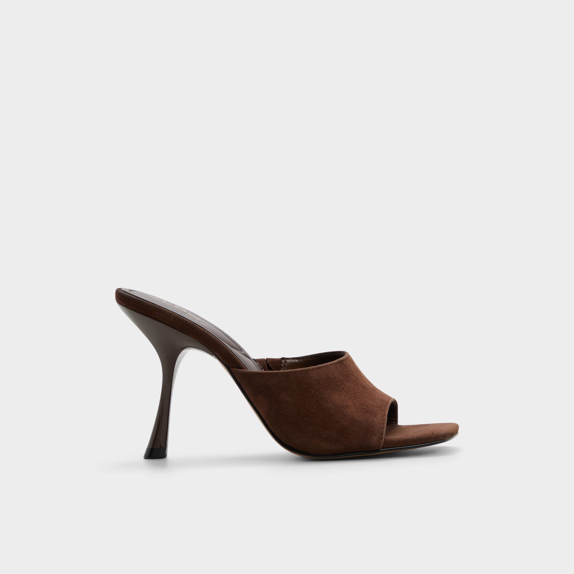 Main View of Dark brown Comacan Heeled mule for Womens