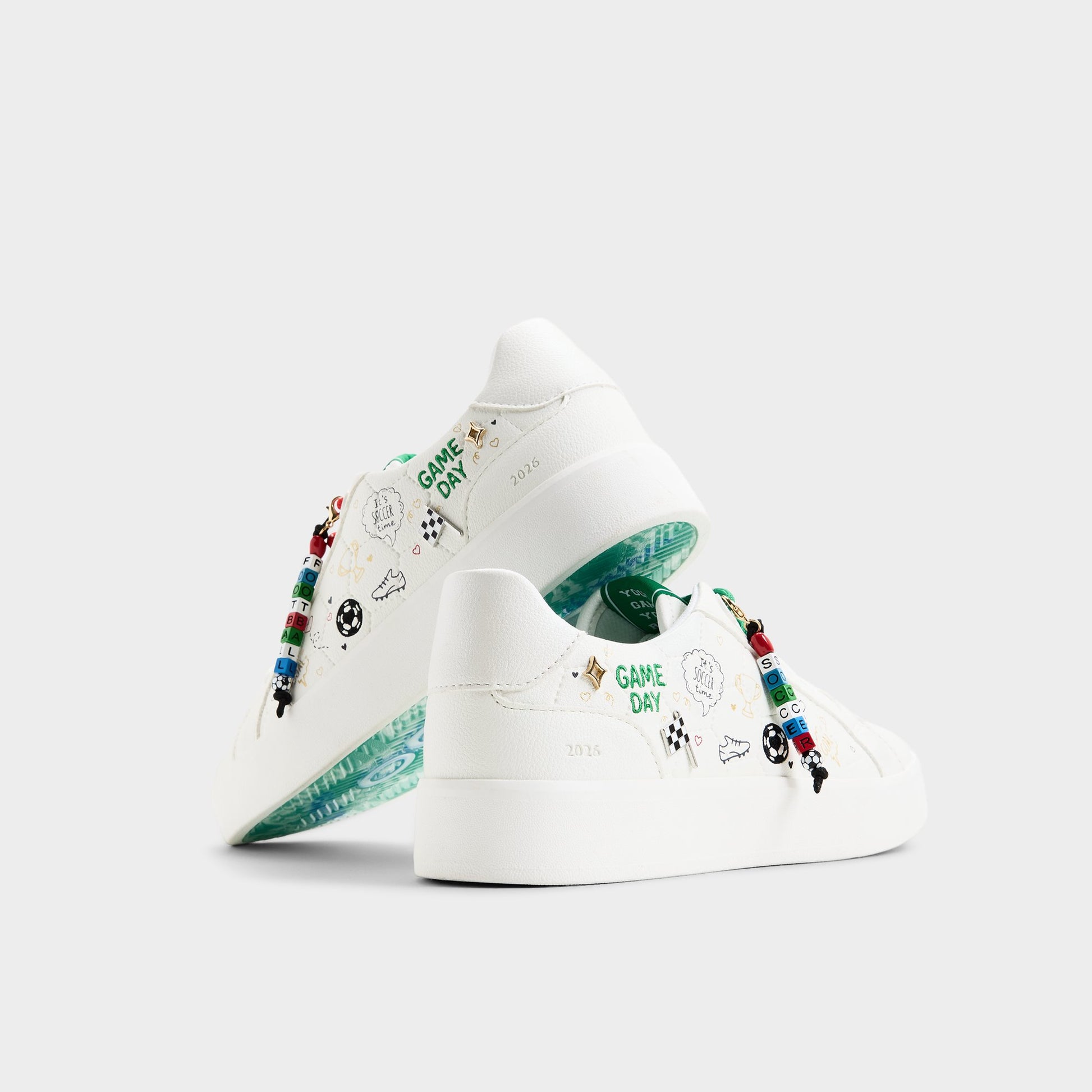 Highlighted view of a pair of White combo Cheer s