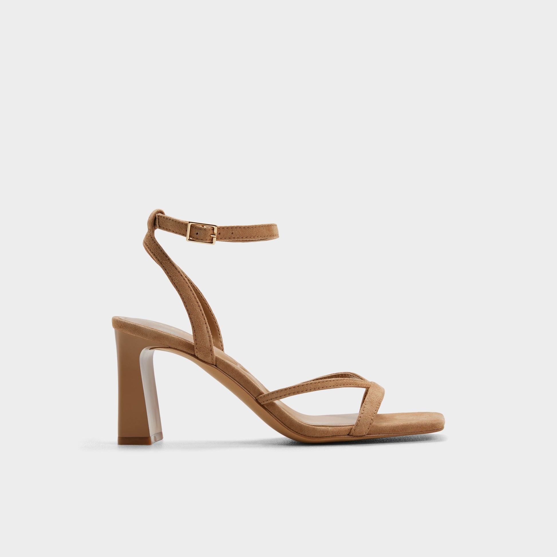 Main View of Medium brown Stellare Strappy heeled sandal for Womens