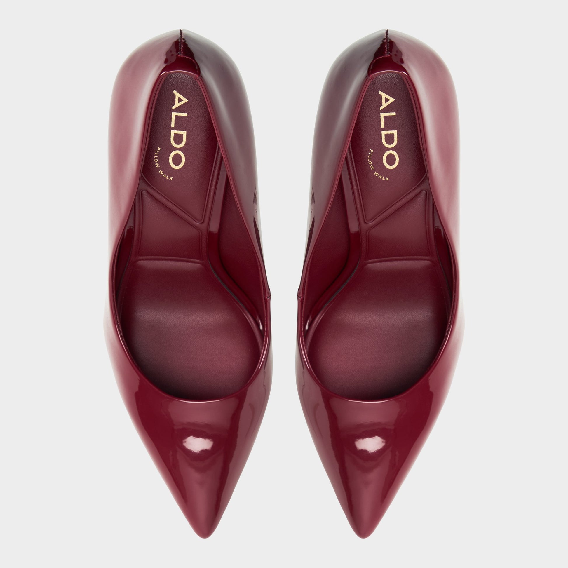 Top-down view of the Dark red Stessy2.0 Pump