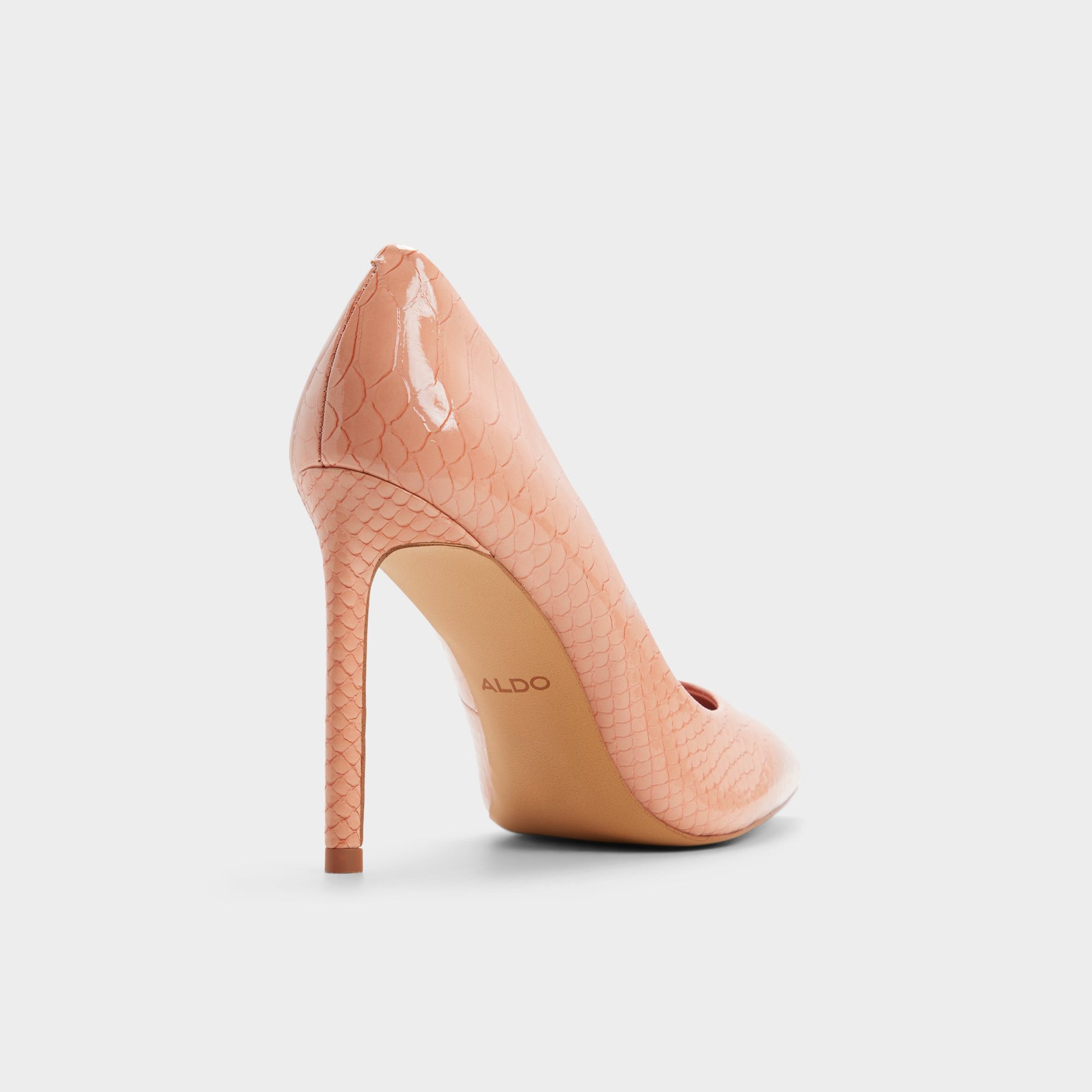 Three-quarter angle of Medium pink Stessy2.0 Pump's back side