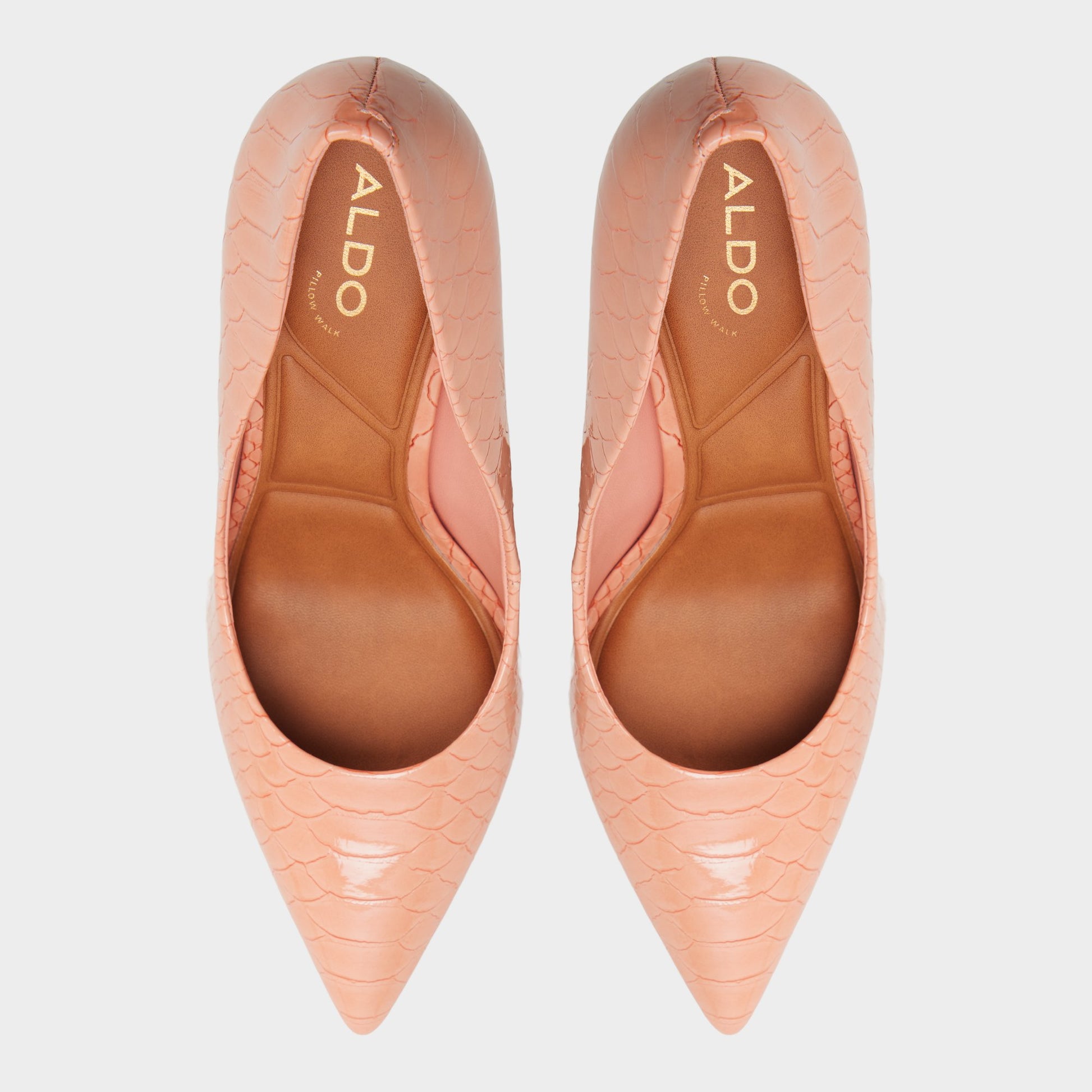 Top-down view of the Medium pink Stessy2.0 Pump