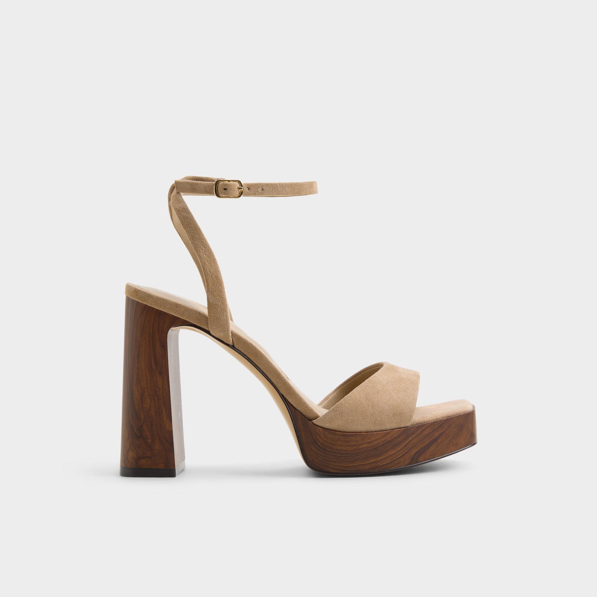 Main View of Taupe Lothon Strappy heeled sandal for Womens