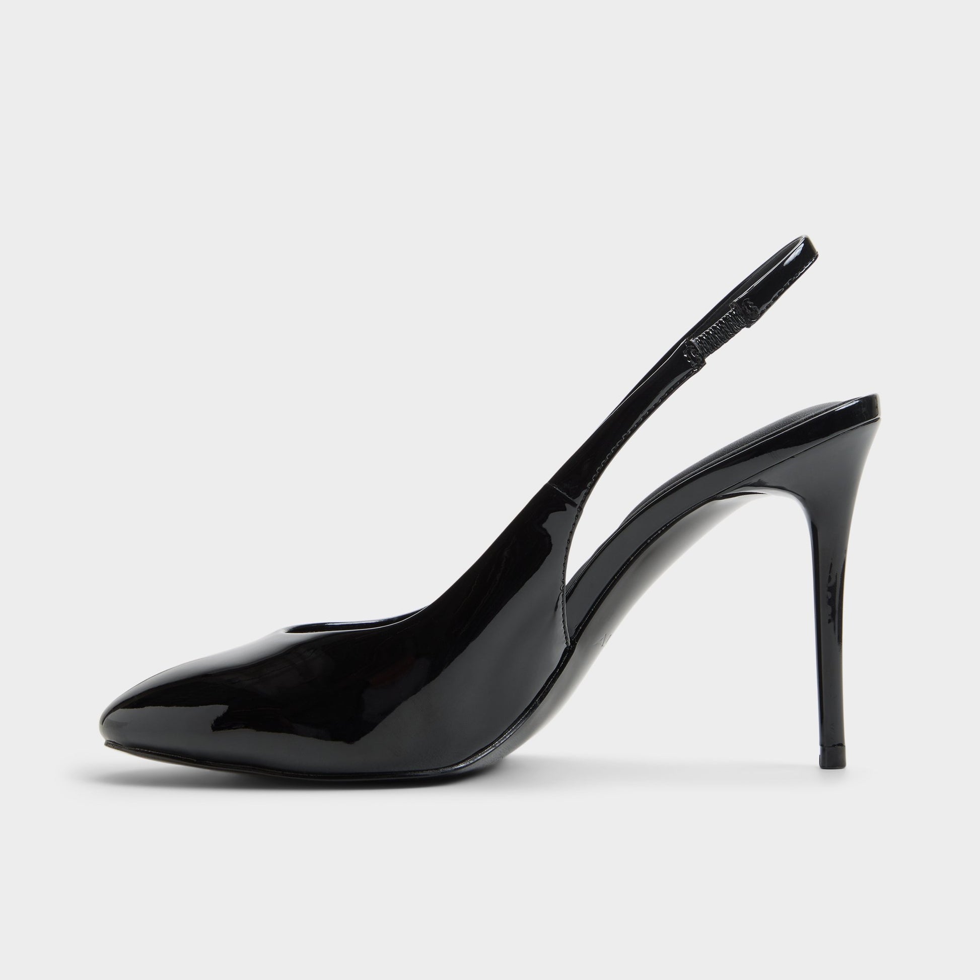 Vue latérale de Noir Annalore Talon haut à bride arrière