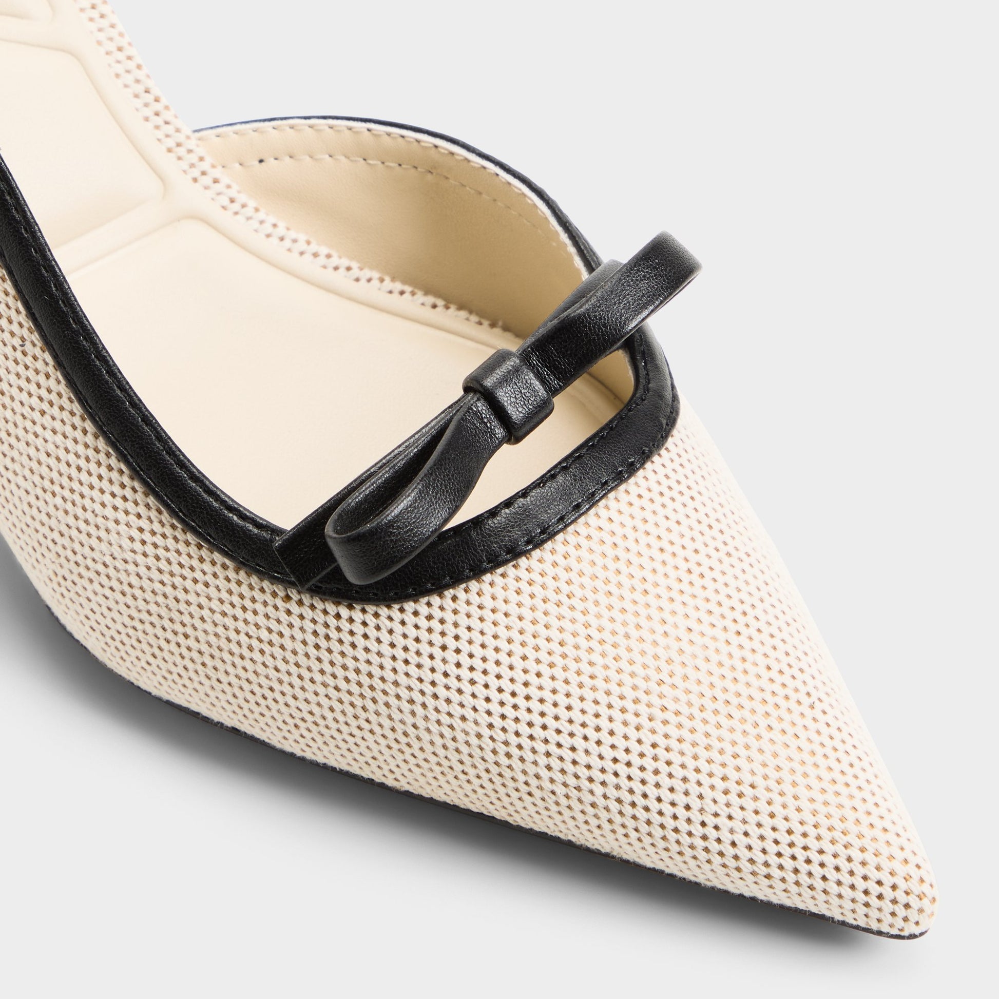 Close-up of the Beige combo Philipa Sling back high heel