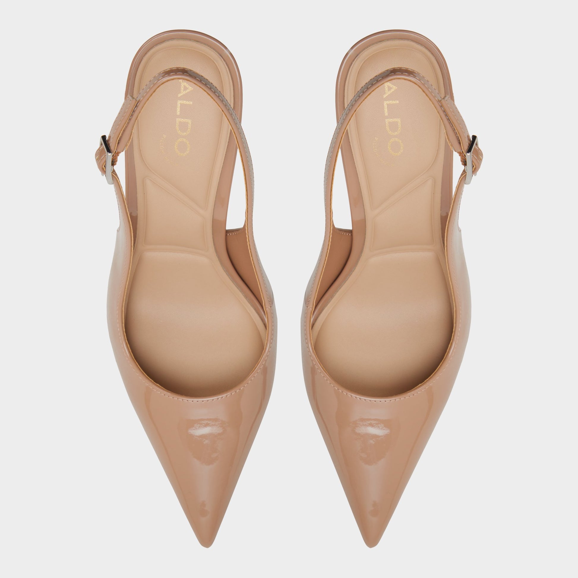 Top-down view of the Light brown Stessysling2.0 Sling back high heel
