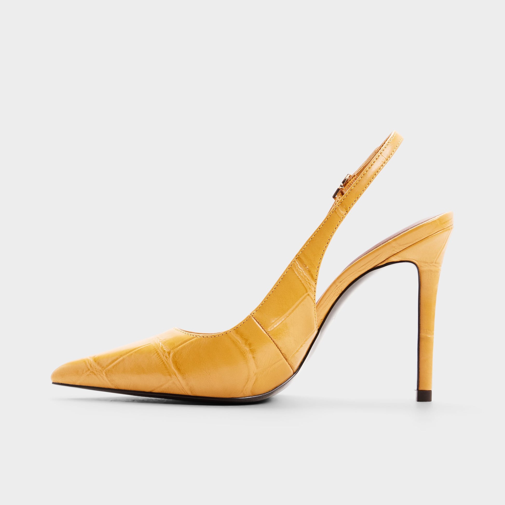 Vue latérale de Jaune foncé Stessysling2.0 Talon haut à bride arrière