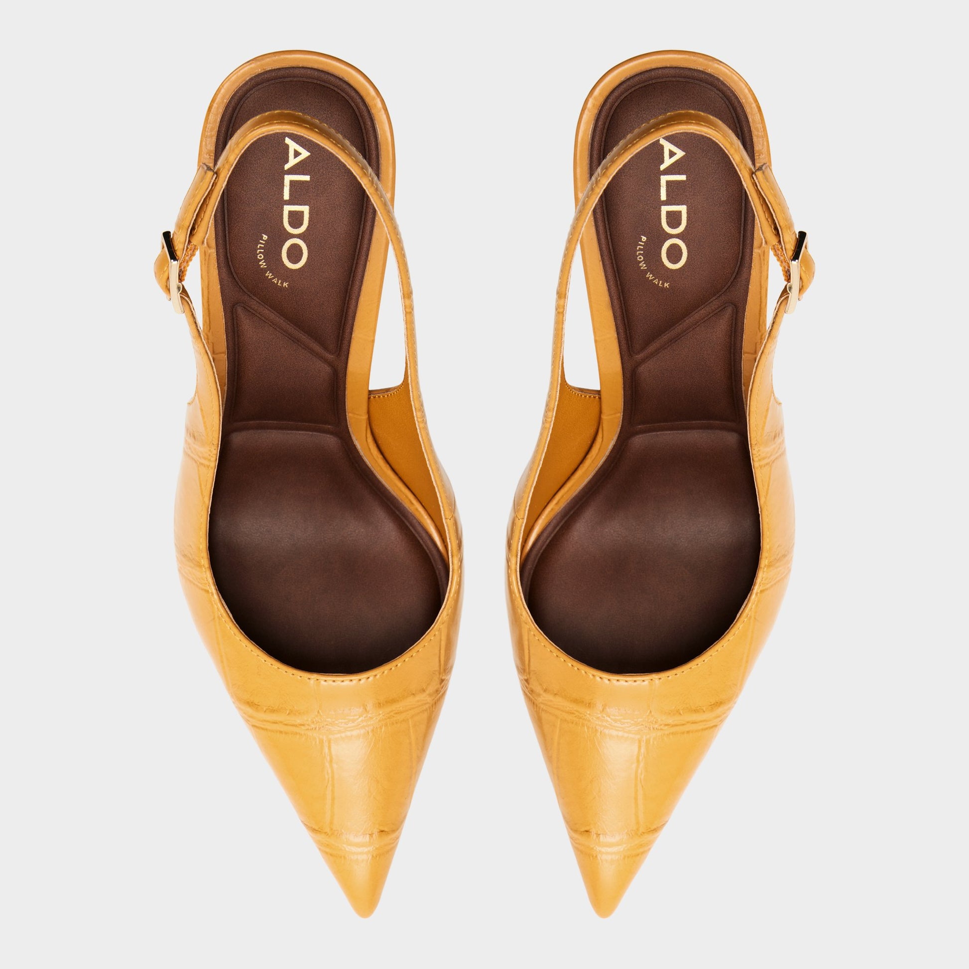 Vue de dessus de la Jaune foncé Stessysling2.0 Talon haut à bride arrière