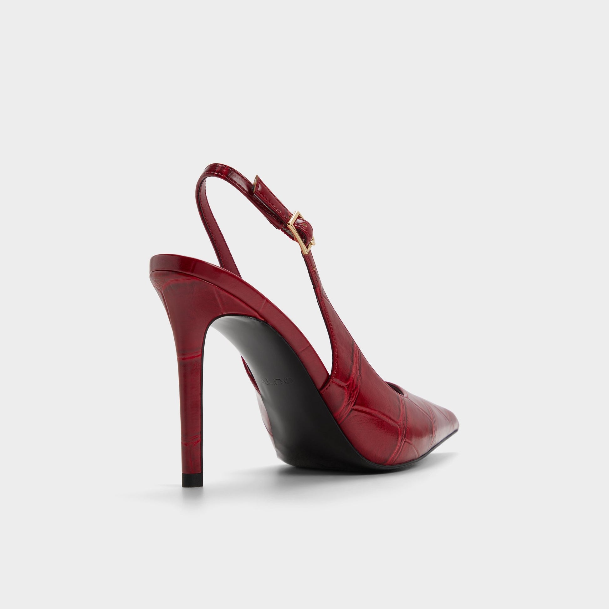 Three-quarter angle of Dark red Stessysling2.0 Slingback high heel's back side