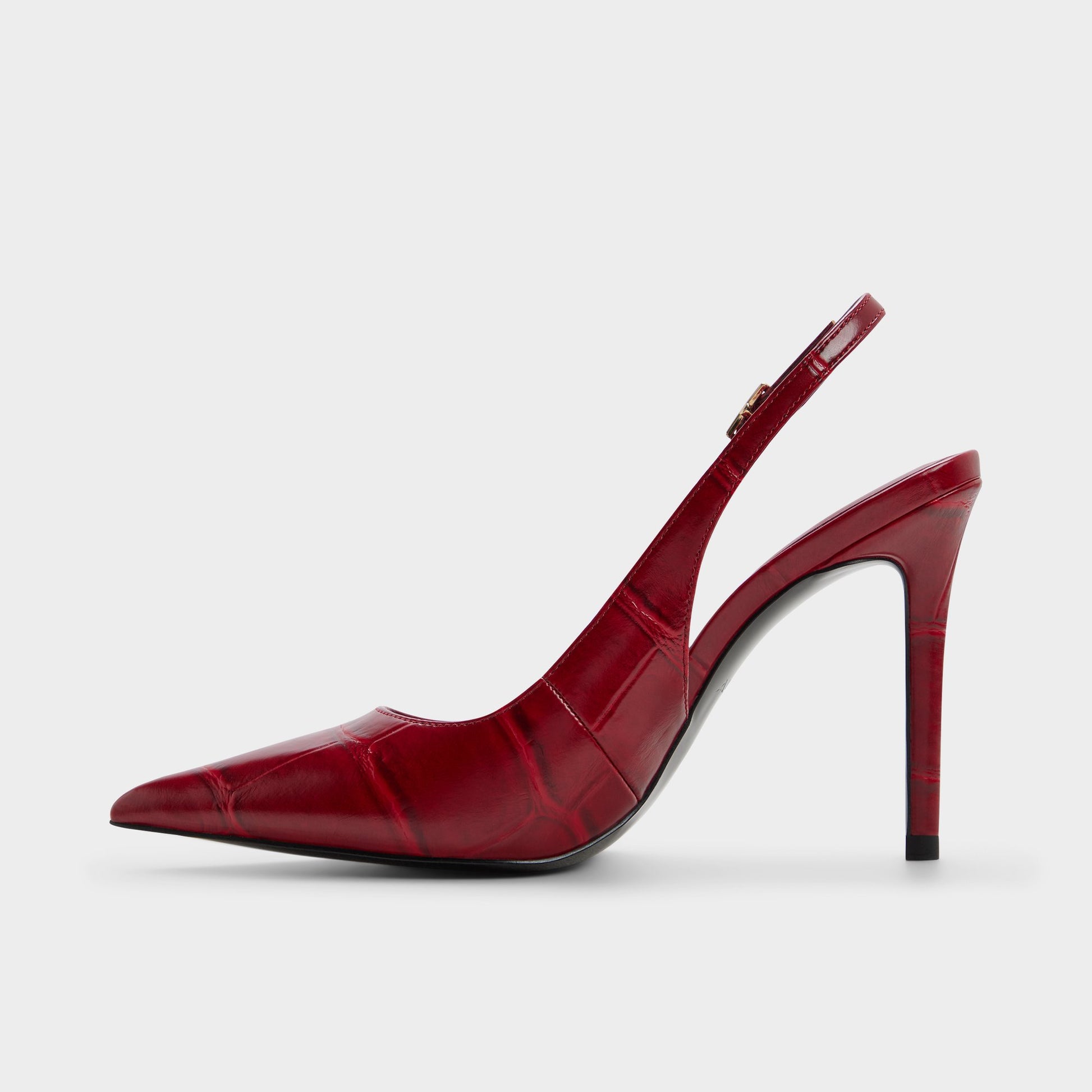 Side view of Dark red Stessysling2.0 Slingback high heel