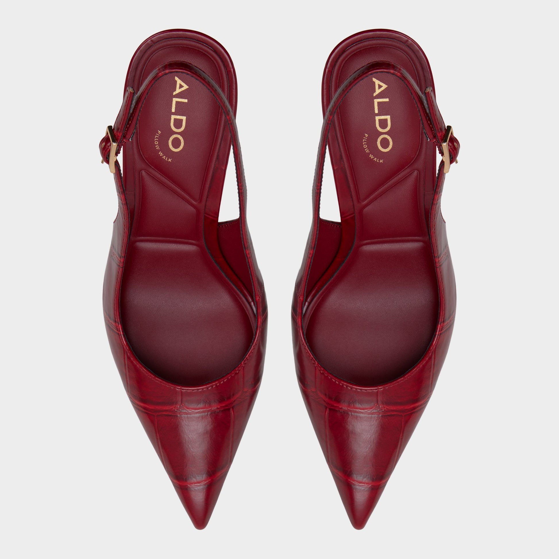 Top-down view of the Dark red Stessysling2.0 Slingback high heel