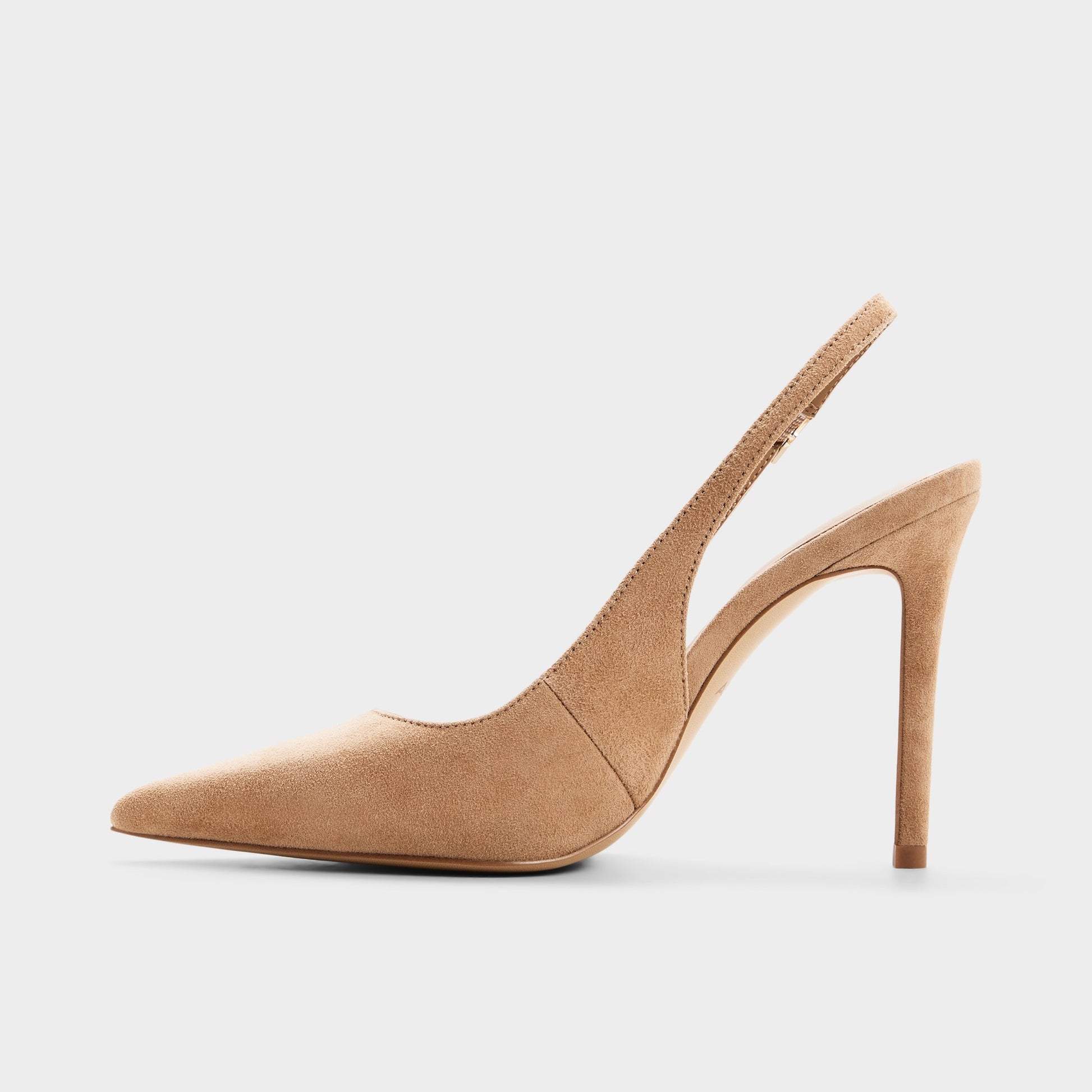 Side view of Light brown Stessysling2.0 Slingback high heel