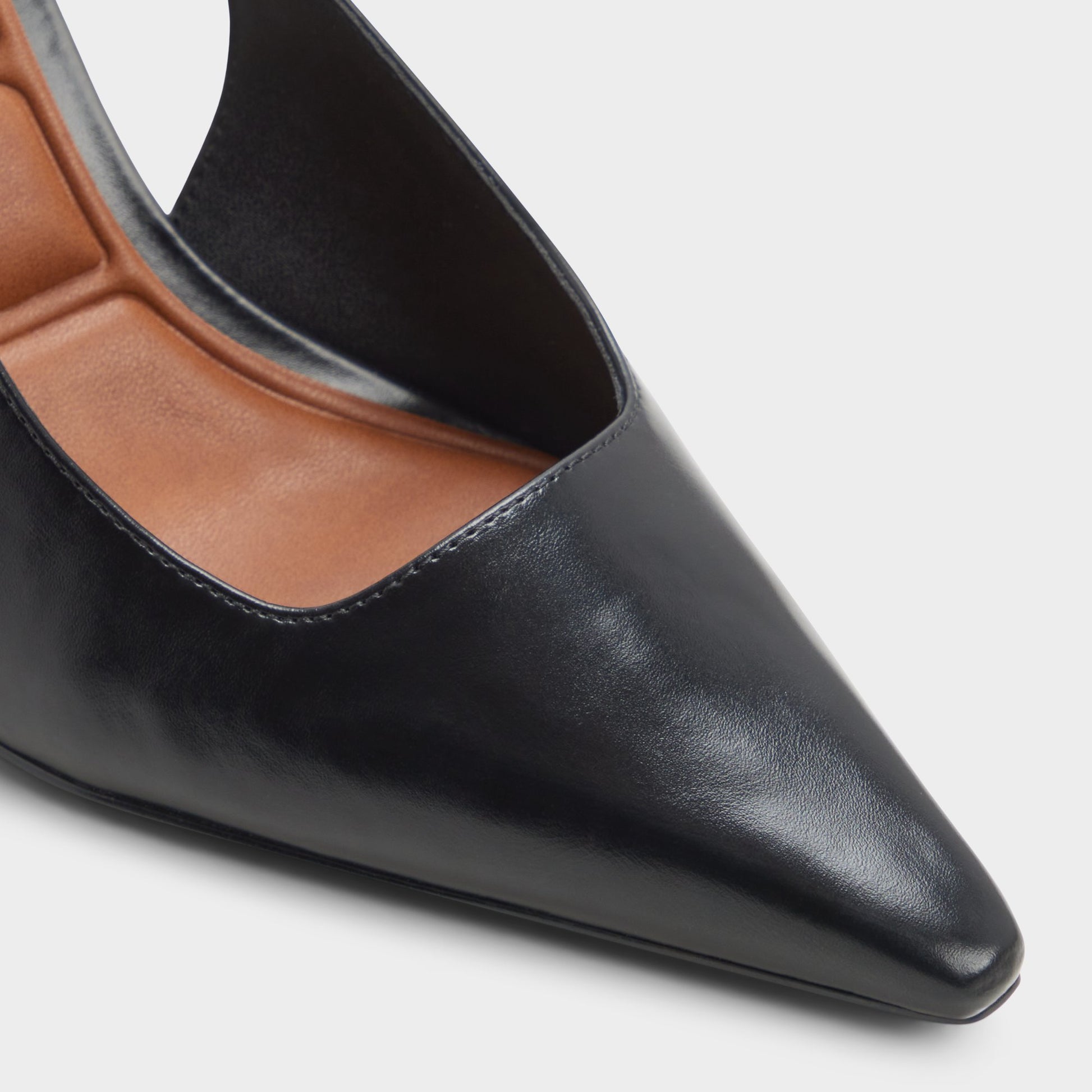 Close-up of the Black Zailah Slingback high heel