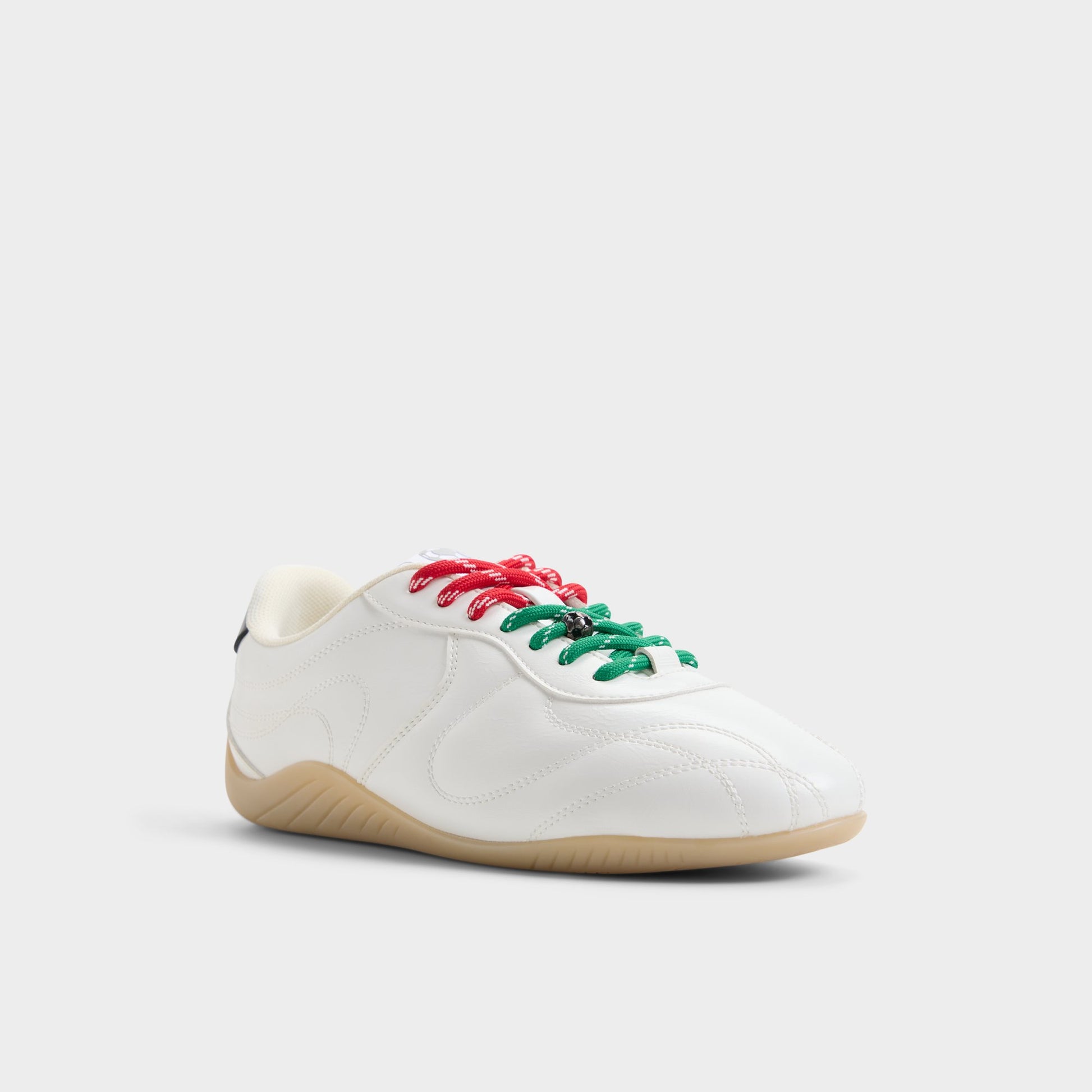 Three-quarter angle of White Maximum Sneaker's front side