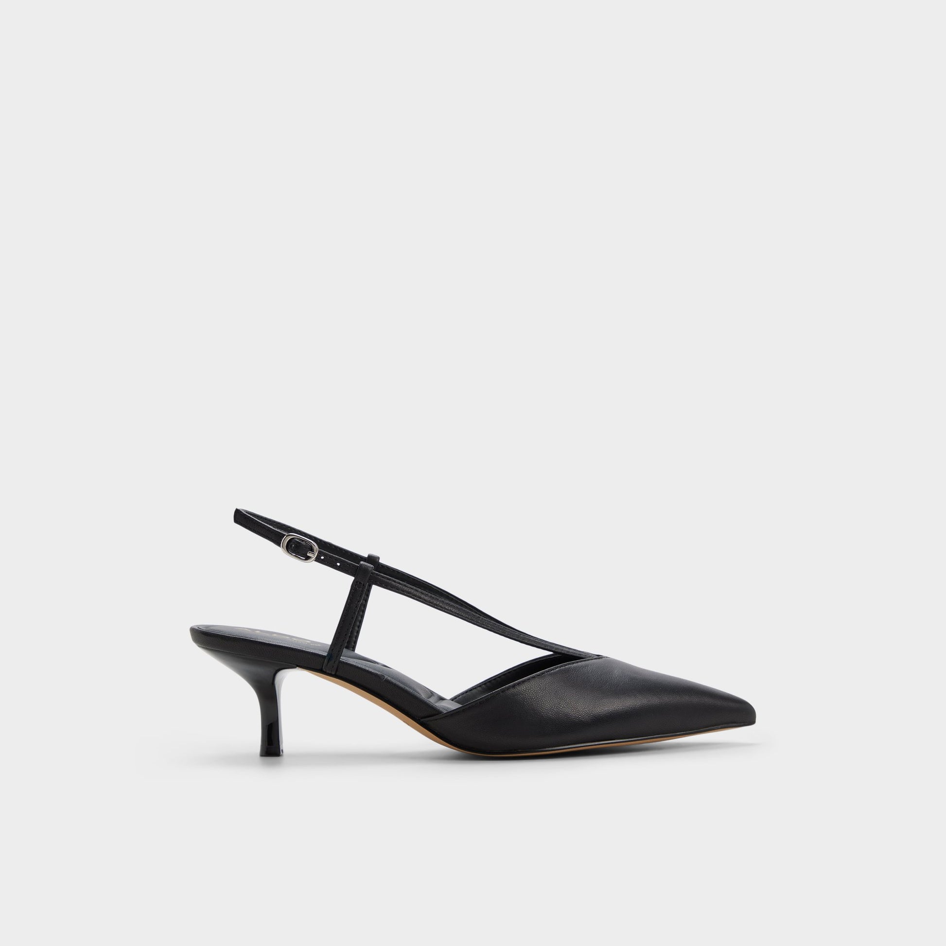 Main View of Black Kaylin Slingback kitten heel for Womens