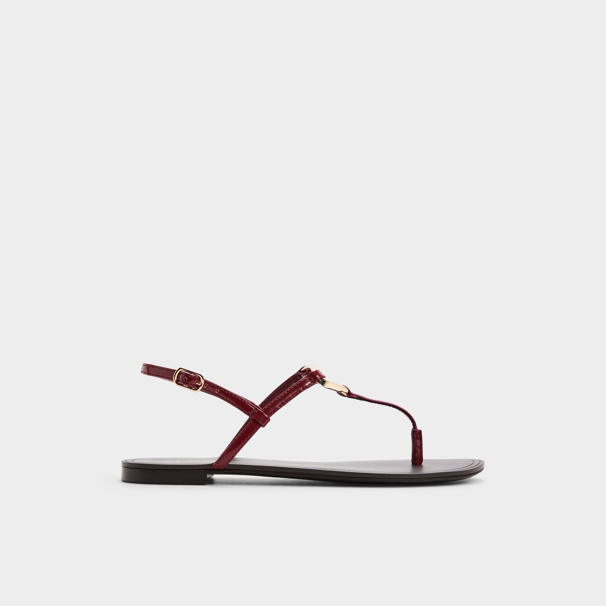 Main View of Dark red Alannah T-strap sandal for Womens