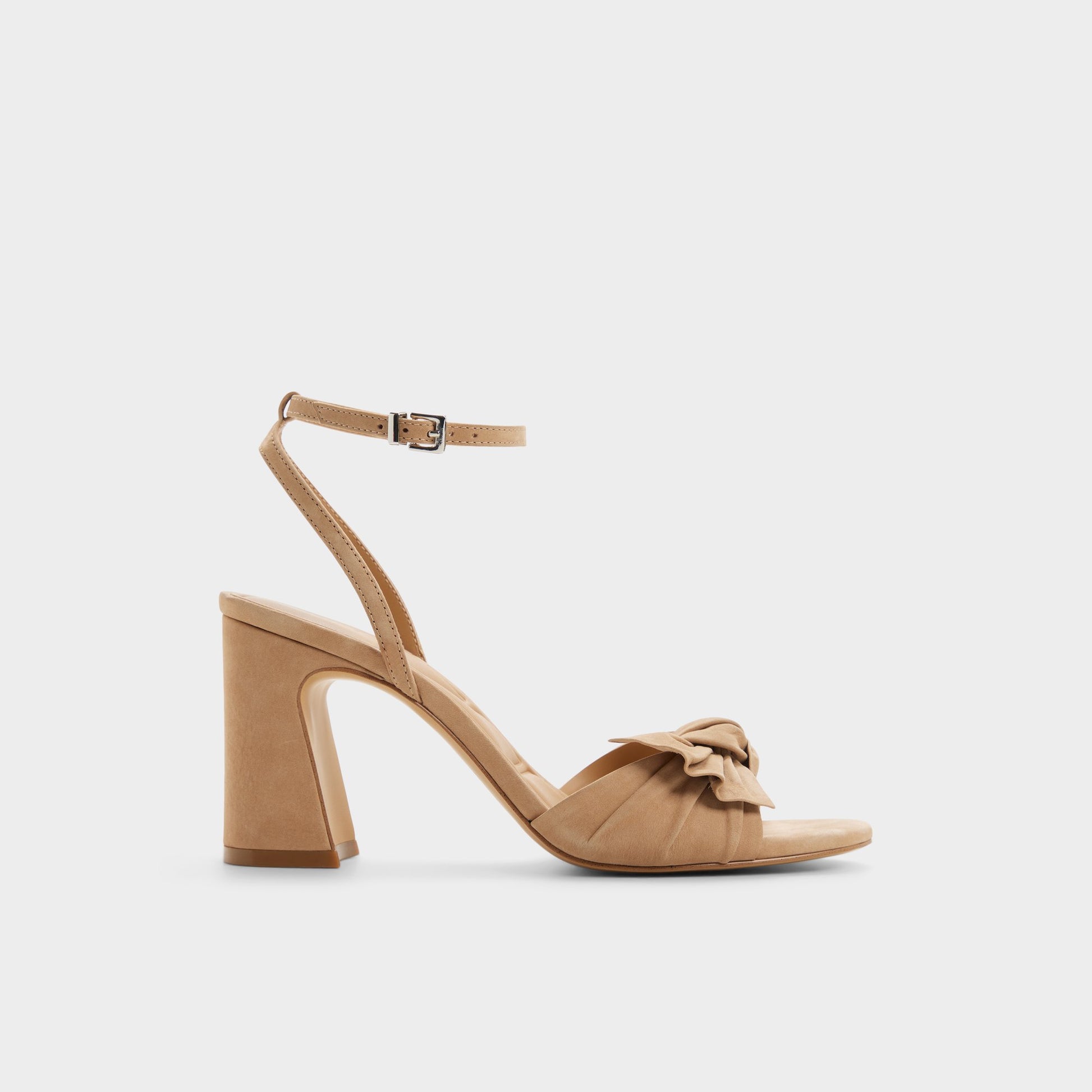 Main View of Tan Angelknot Strappy heeled sandal for Womens