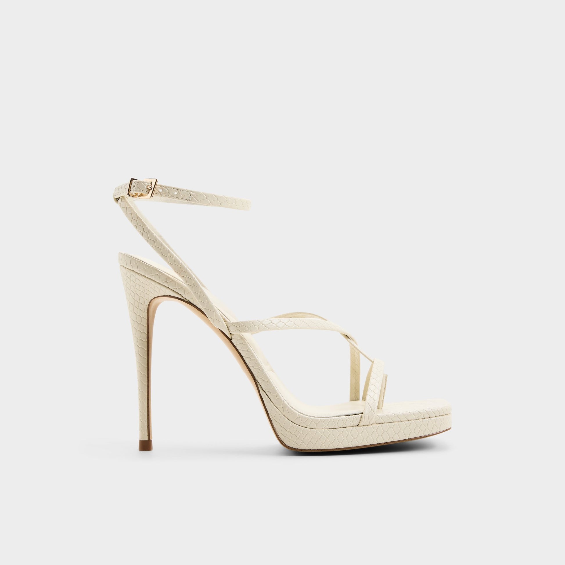 Main View of Cream Cleadonn Strappy platform sandal for Womens