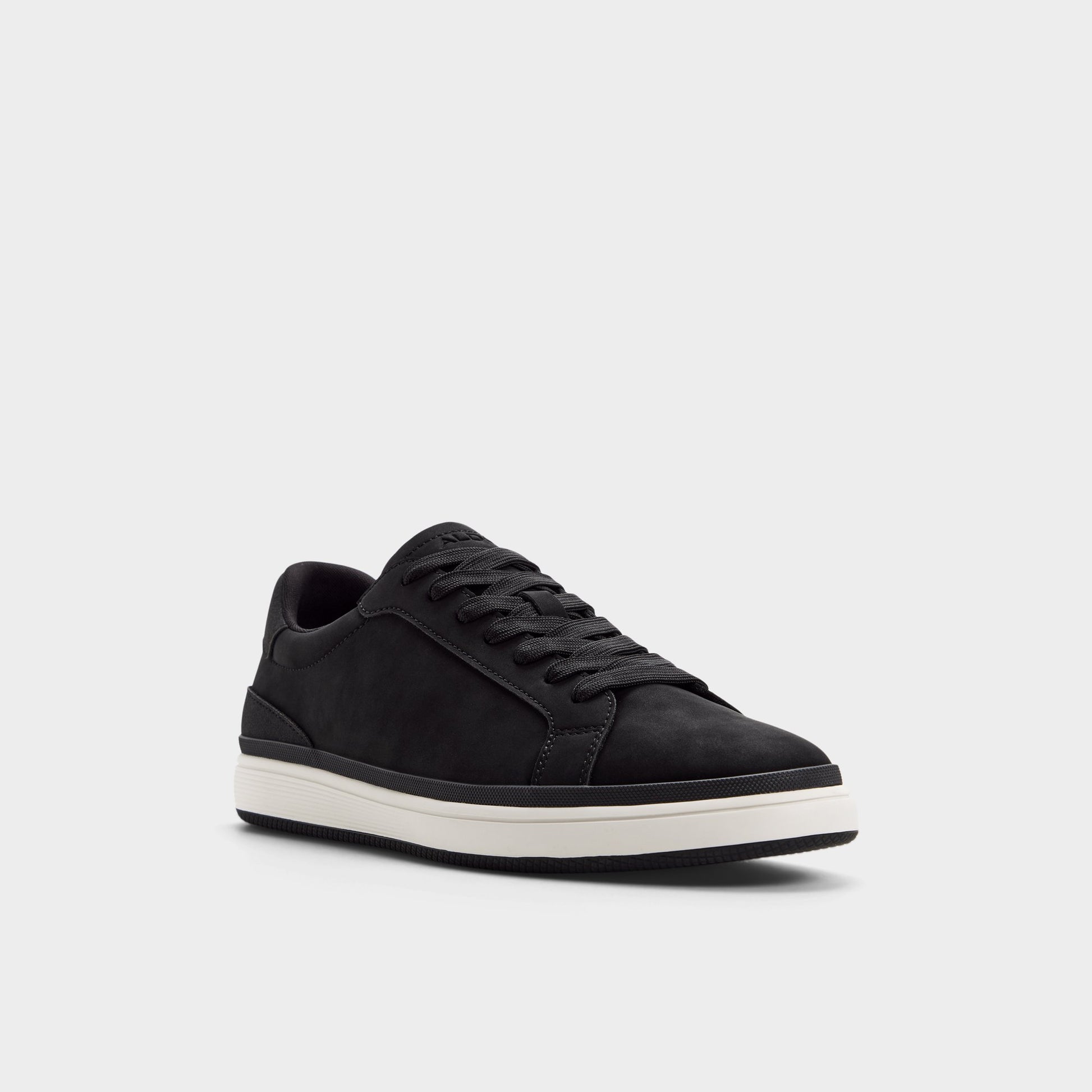 Three-quarter angle of Black Tyrell Low top sneaker's front side
