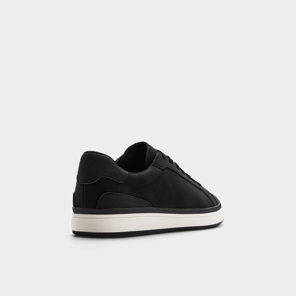 Three-quarter angle of Black Tyrell Low top sneaker's back side