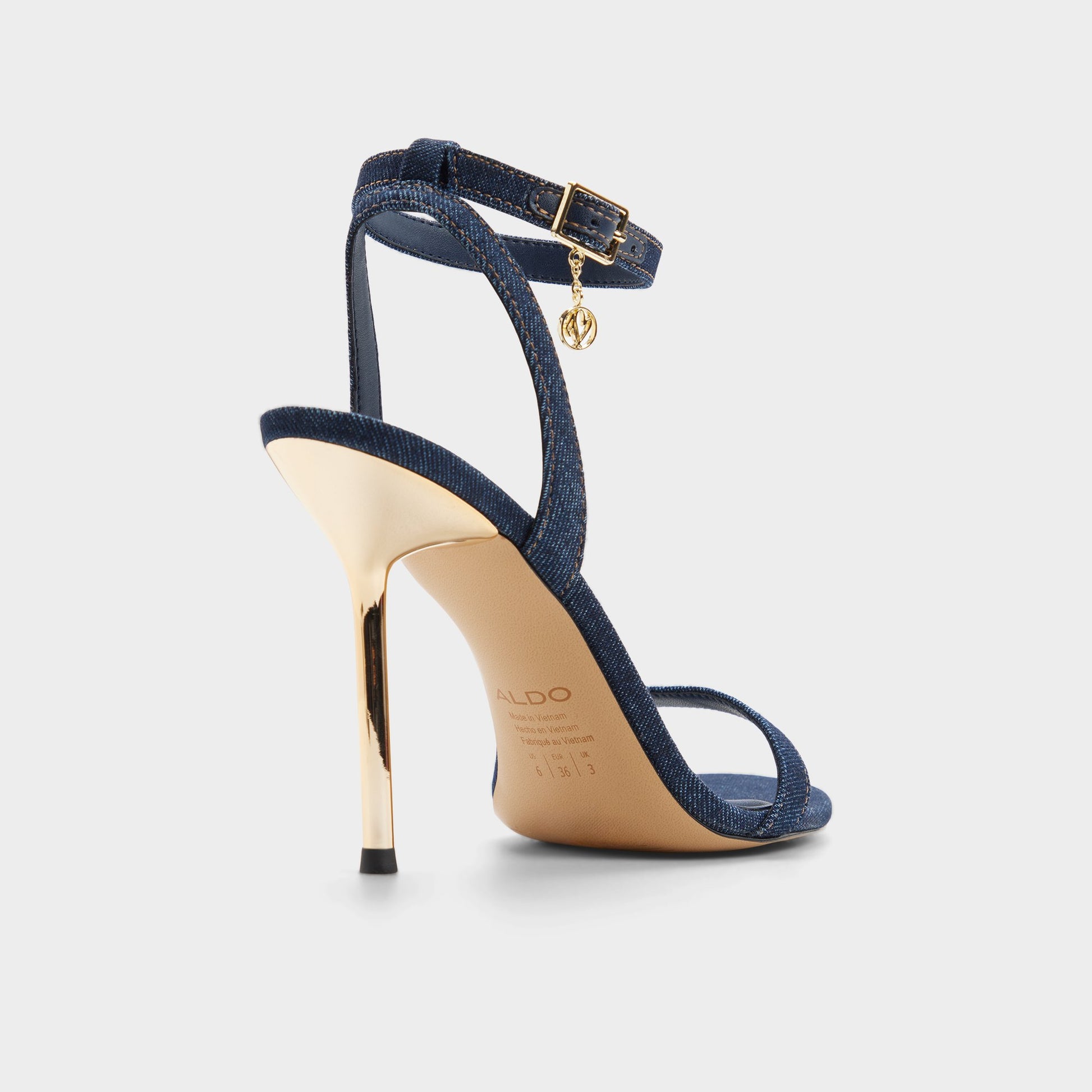 Three-quarter angle of Denim Maristou 's back side